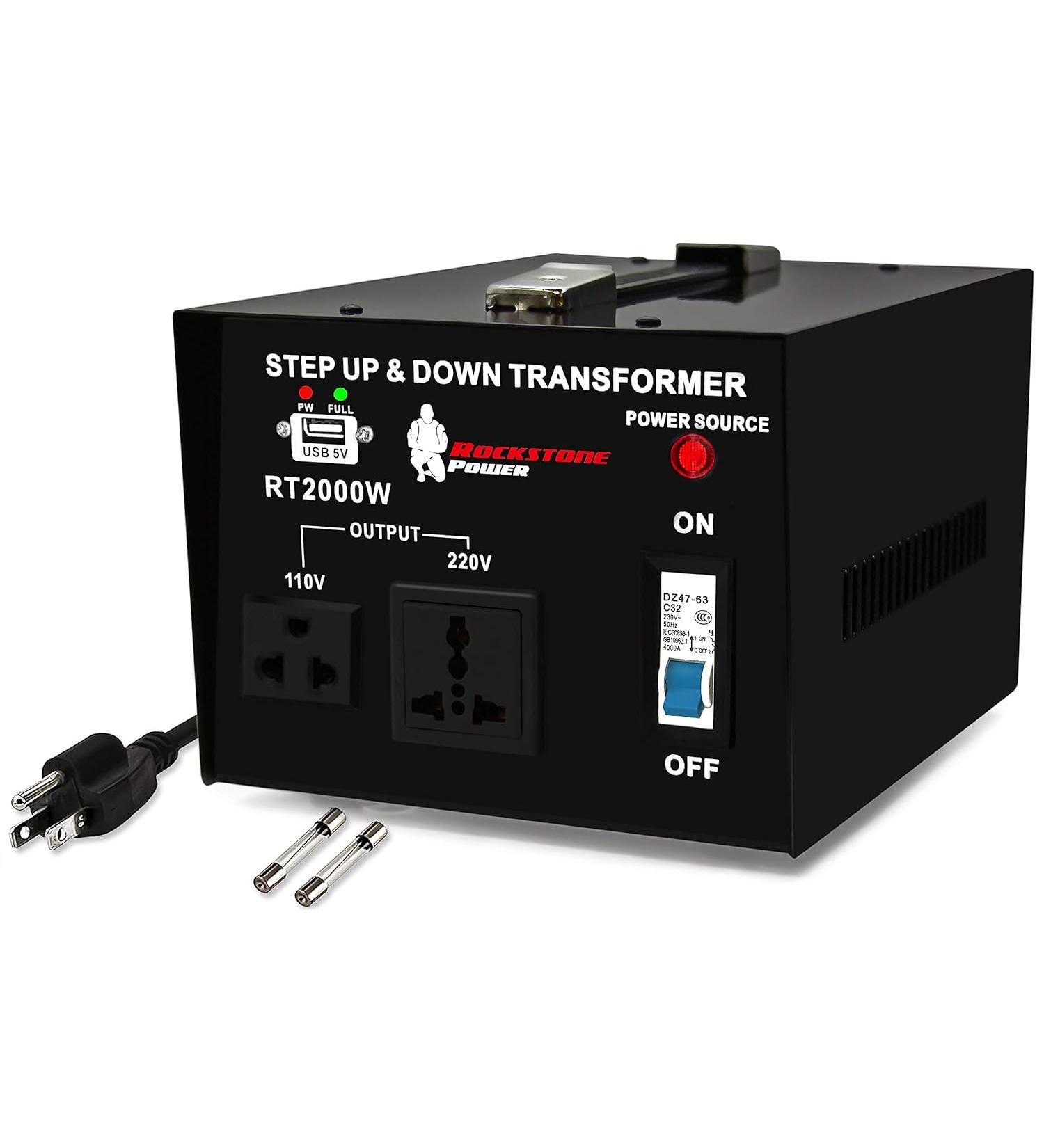 ROCKSTONE POWER 2000 Watt Voltage Converter Transformer - Buy Online on GoSupps.com
