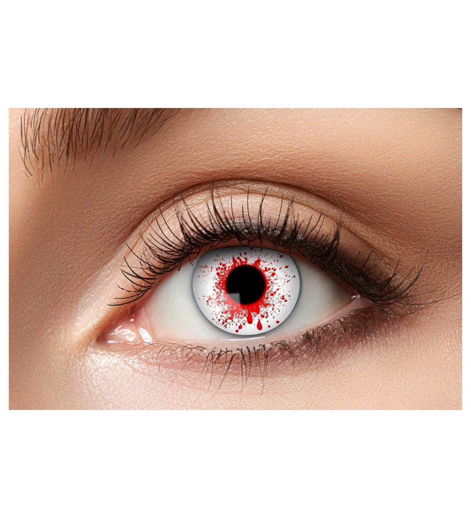 Eyecatcher Colored Contact Lenses - 12 Month Wear Bloodshot White for Carnival Mardi Gras & Halloween - International Shipping - Buy Online on GoSupps.com