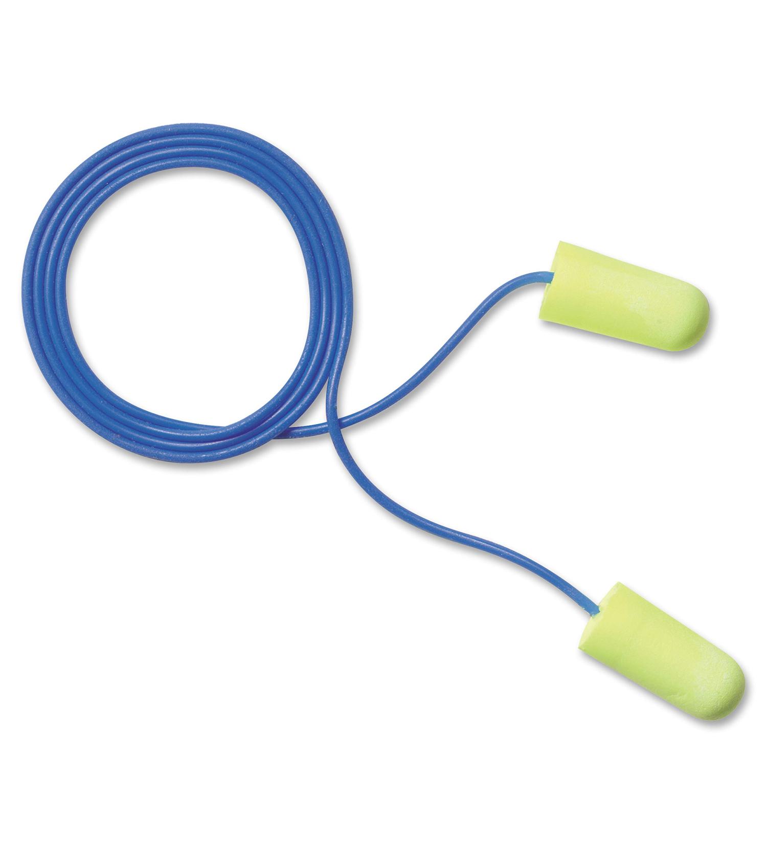 3M 311-1250 E-A-Rsoft Corded Earplugs - Regular Size - Yellow Neons - 200 Pairs - Buy Online on GoSupps.com