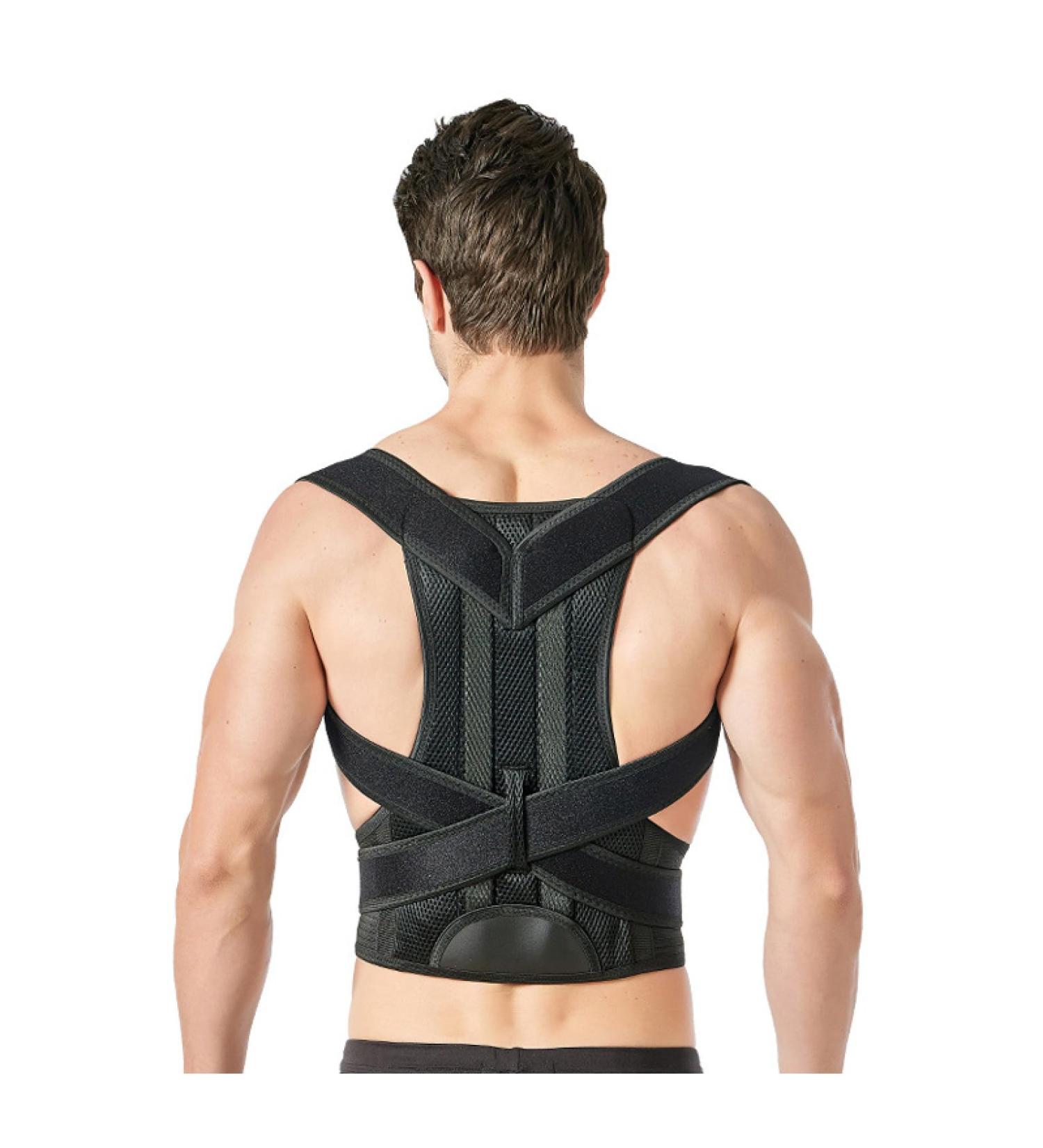 Posture Corrector for Men&Women Back Brace Posture Corrector-Adjustable Breathable Back Straightener Back Corrector Posture Improve and Neck Back Shoulder Pain Relieve (L Black) Large Black - Buy Online on GoSupps.com