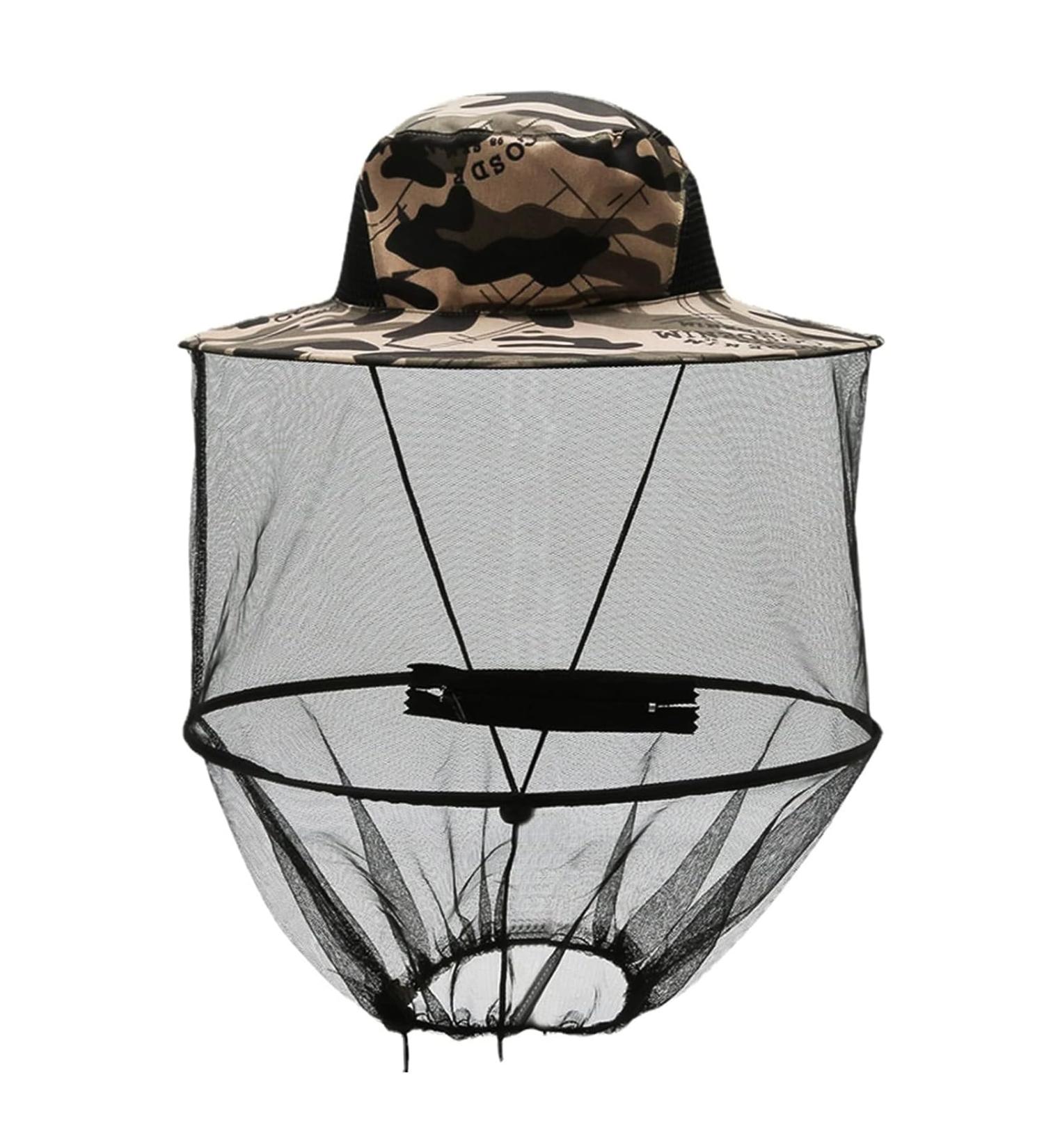Beekeeper Mosquito Net Hat | Facial Protection Bee Veil Foldable Anti-Mosquito Solar Cap for Outdoor Hiking Camping & Gardening - Buy Online on GoSupps.com