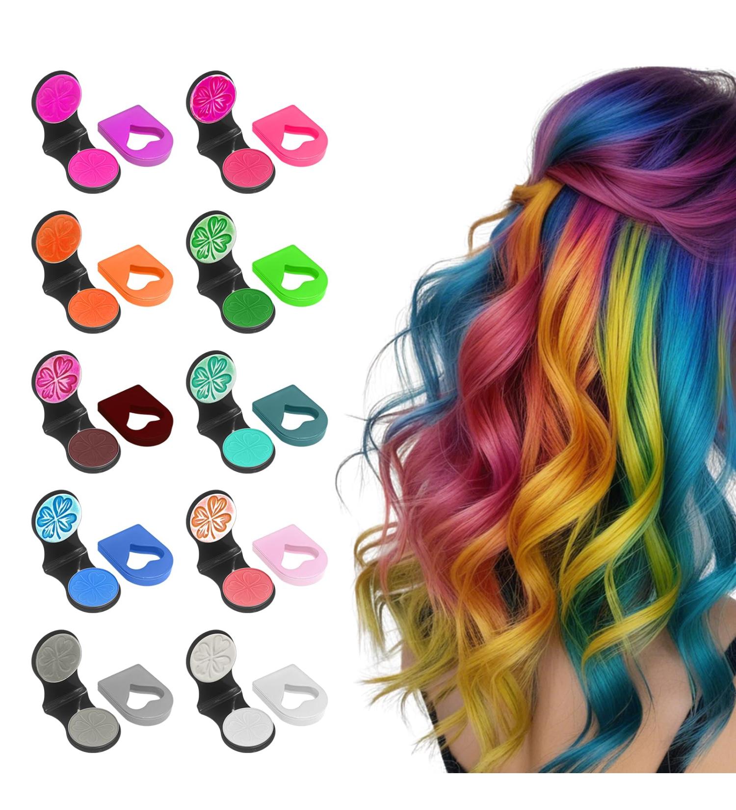 Lot de 10 Craie Cheveux Color es pour Filles Cheveux Craie de Coloration Temporaire Dye Couleur Lavables Coloration Temporaire Cheveux pour Hommes et Femmes pour Anniversaire Halloween - Buy Online on GoSupps.com