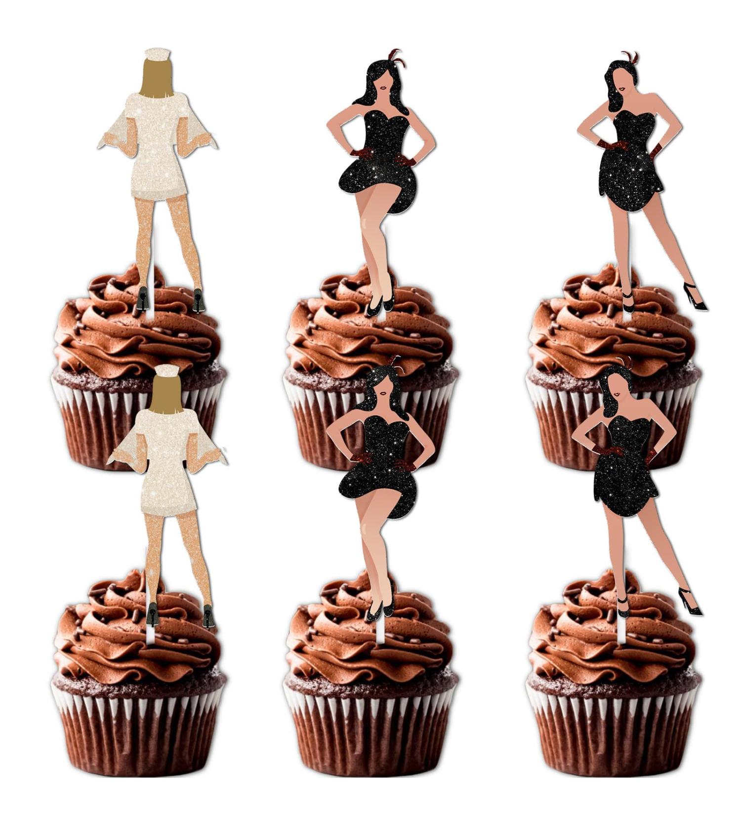 18pcs Glitter Graduation Dancing Girl Dessert Cupcake Topper Congrats Grad 2024 Prom Night Theme Decorations High School College Graduation Party Decor Supplies - Buy Online on GoSupps.com