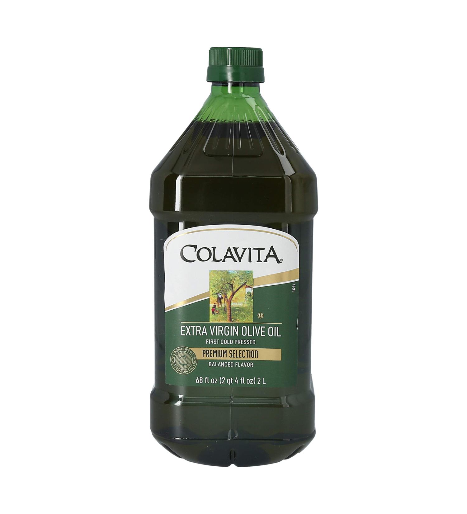 Colavita Extra Virgin Olive Oil - 68 fl oz, First Cold Pressed, Ideal for Roasting, Baking, Dressing, and Marinades - Buy Online on GoSupps.com