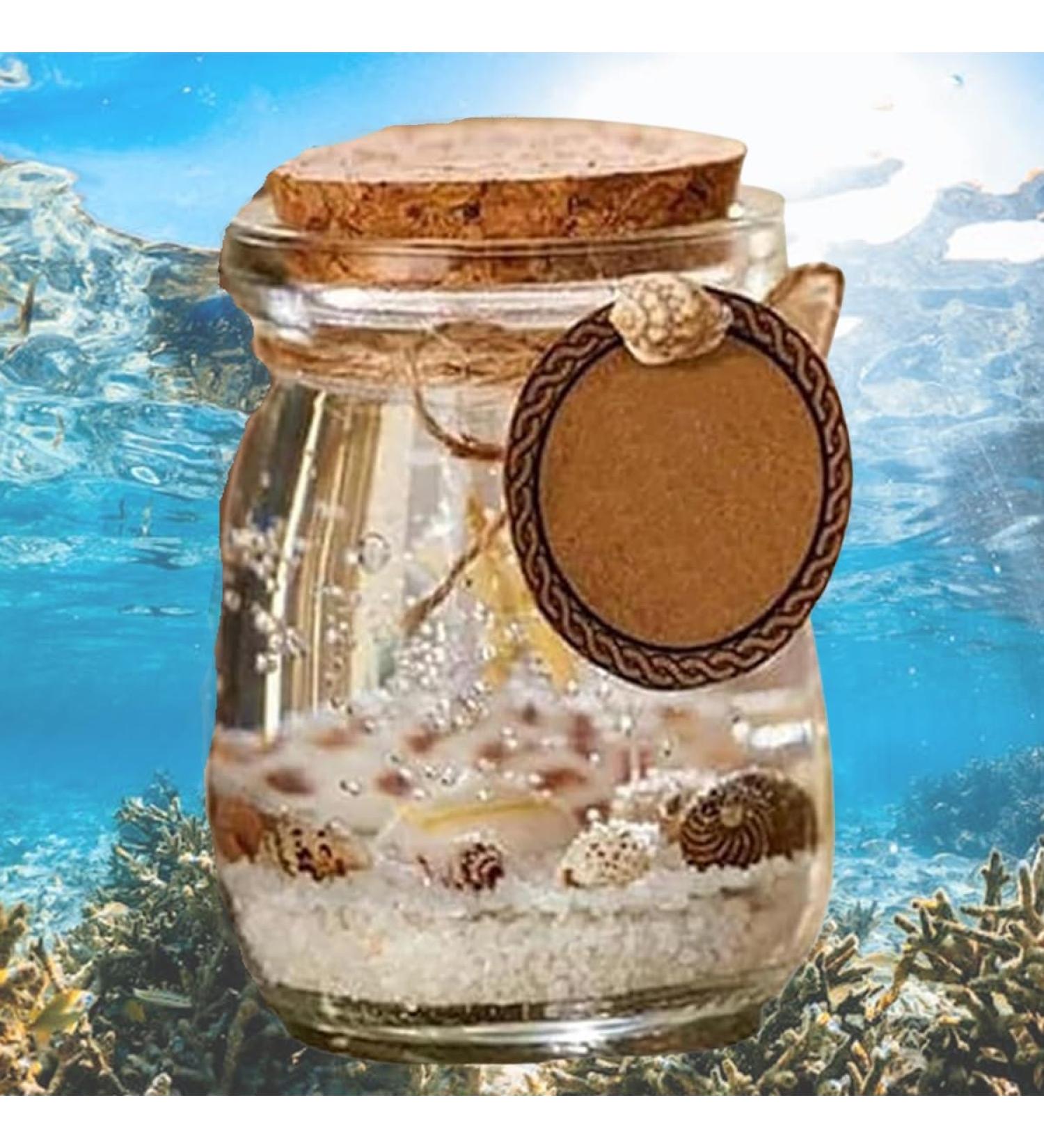 Handmade Ocean Theme Gel Candle - Blue Purple Pink Shell Scented Candle for Home Decor - Buy Online on GoSupps.com