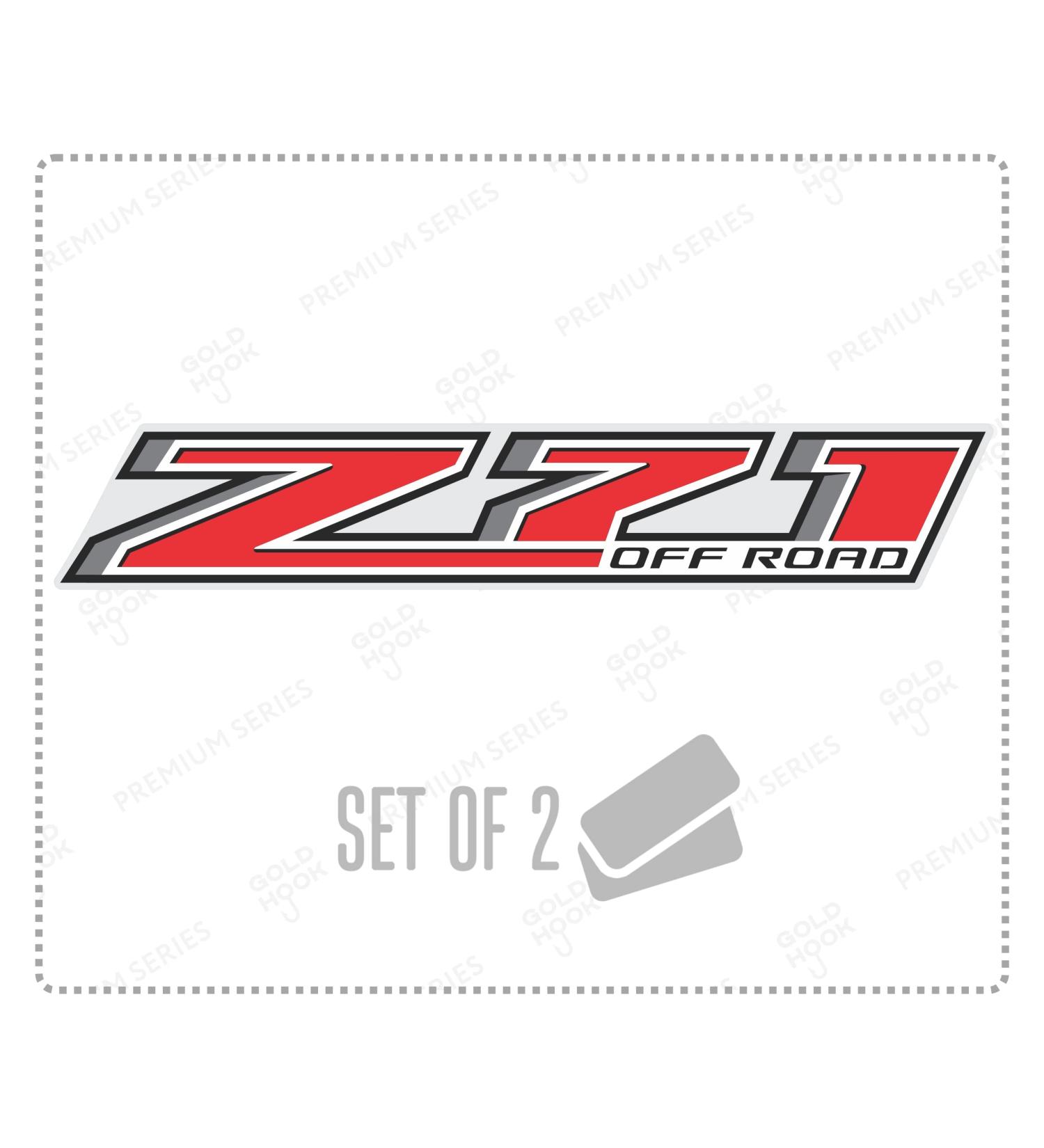 Chevy Silverado Z71 Off-Road Gold Hook Decal - Red Premium Series (2014-2017) | 1500 2500 HD Truck Stickers - Buy Online on GoSupps.com