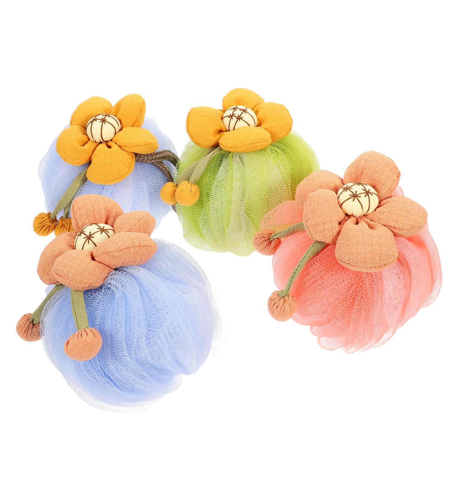 Ipetboom 4pcs Cartoon Bath Loofah & Skin Scrubber - Exfoliating Bath Ball & Sponge for Kids - International Shipping Available - Buy Online on GoSupps.com