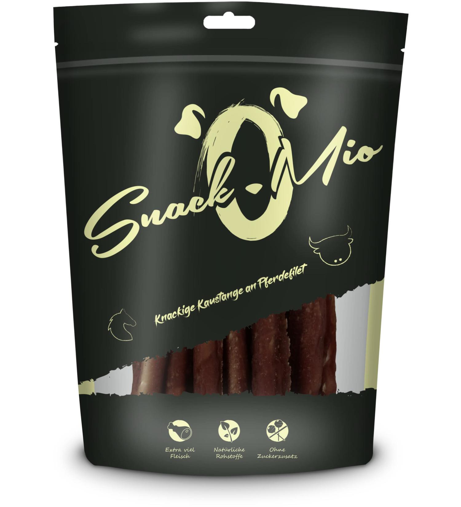 SnackOMio Premium Dog Snack - Grain-Free Crunchy Horse Chew Stick 70g - International Shipping Available - Buy Online on GoSupps.com