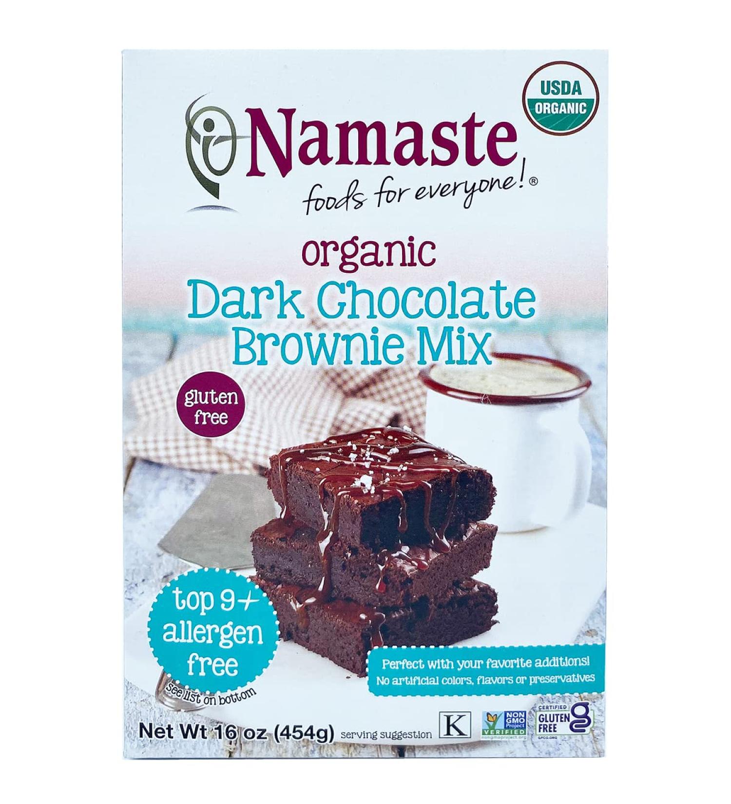 Organic Gluten-Free Dark Chocolate Brownie Mix - Namaste Foods 16 oz - Buy Online on GoSupps.com