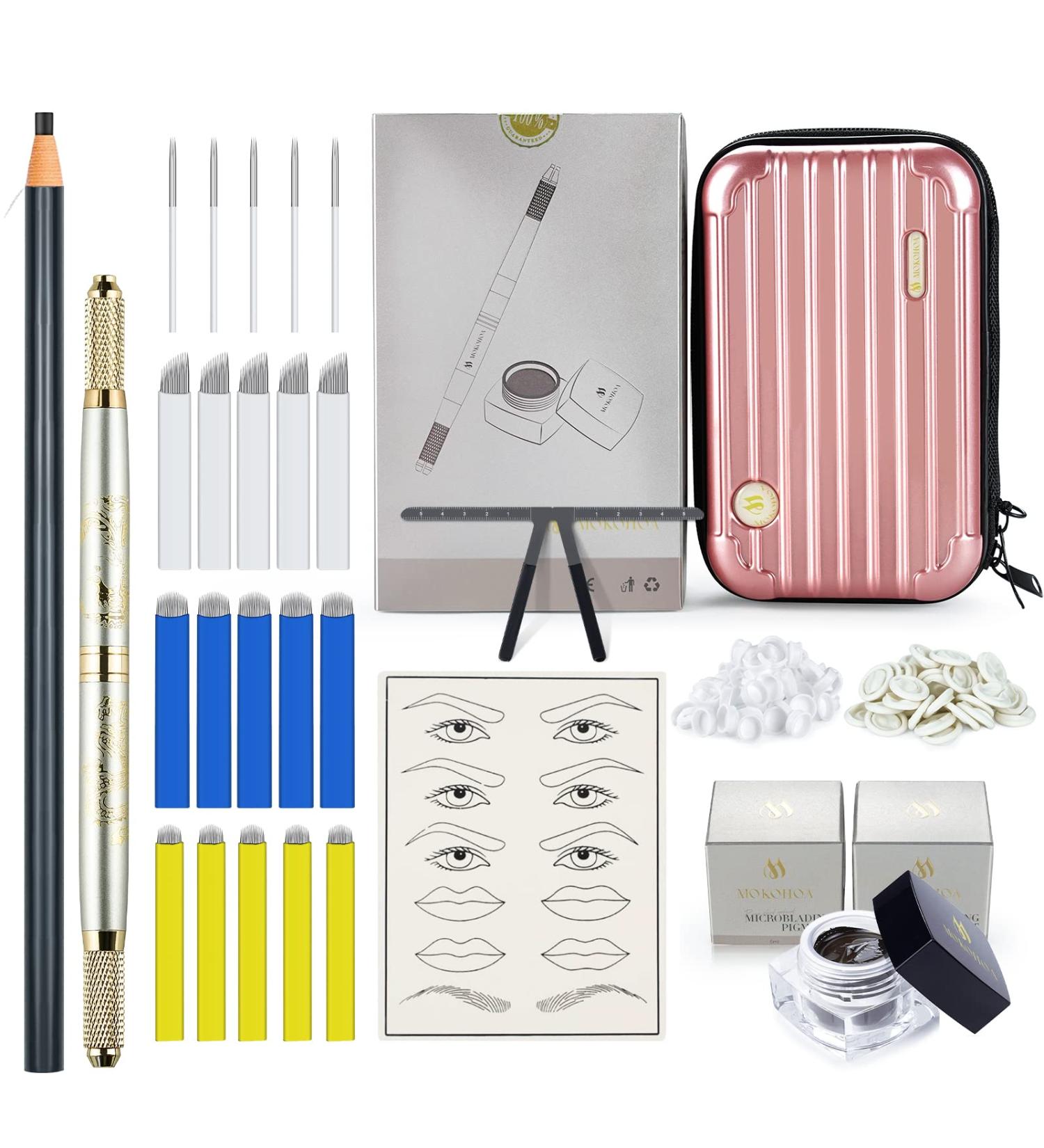 Mokohoa Microblading Kit with Brow Mapping Tools - PMU Supplies for Beginners & Artists - Buy Online on GoSupps.com