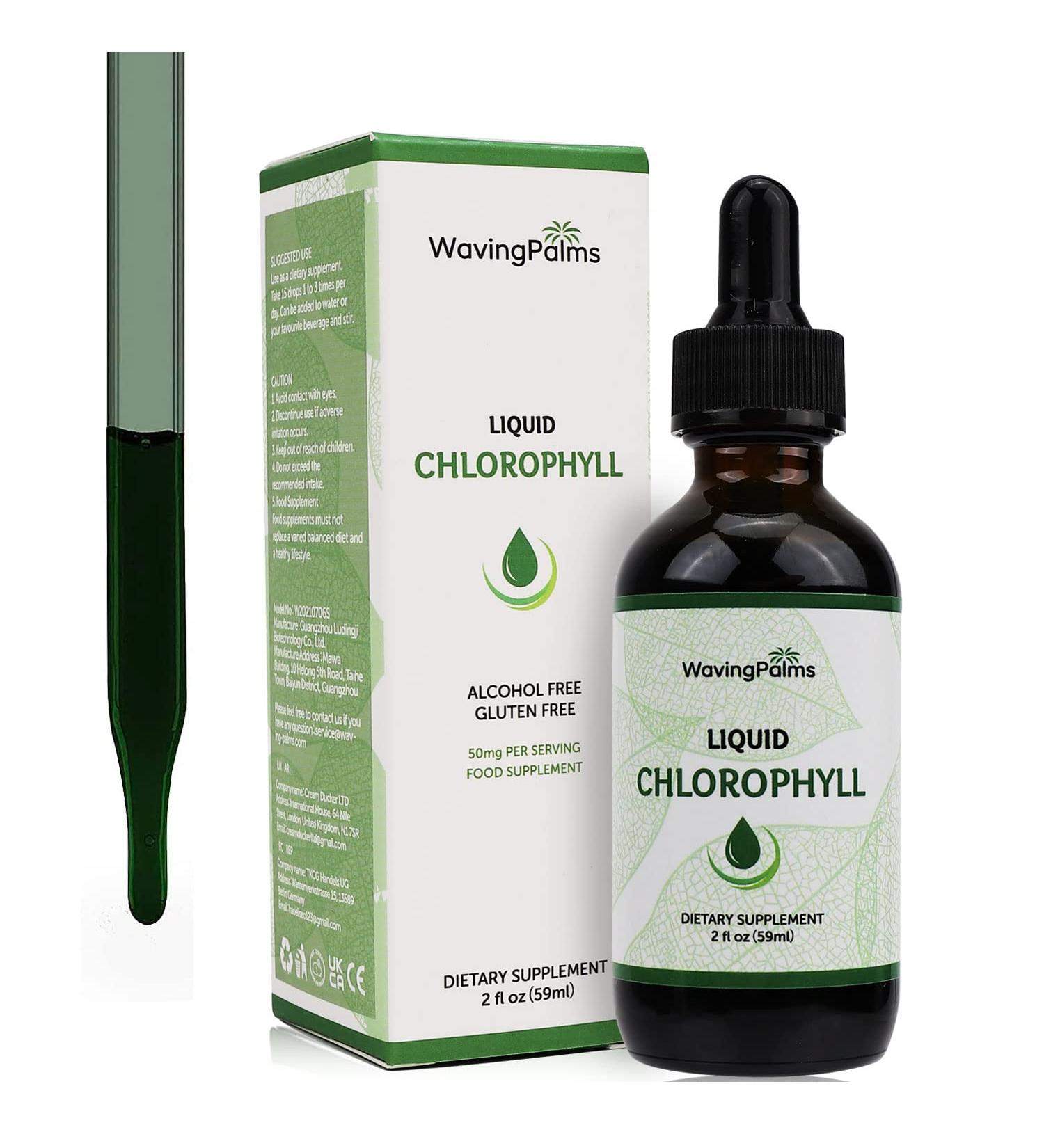 Liquid Chlorophyll Drops Chlorophyll Liquid Drops for Water Chlorophyll Liquid Drops Energy Boost Immune System Support - Buy Online on GoSupps.com