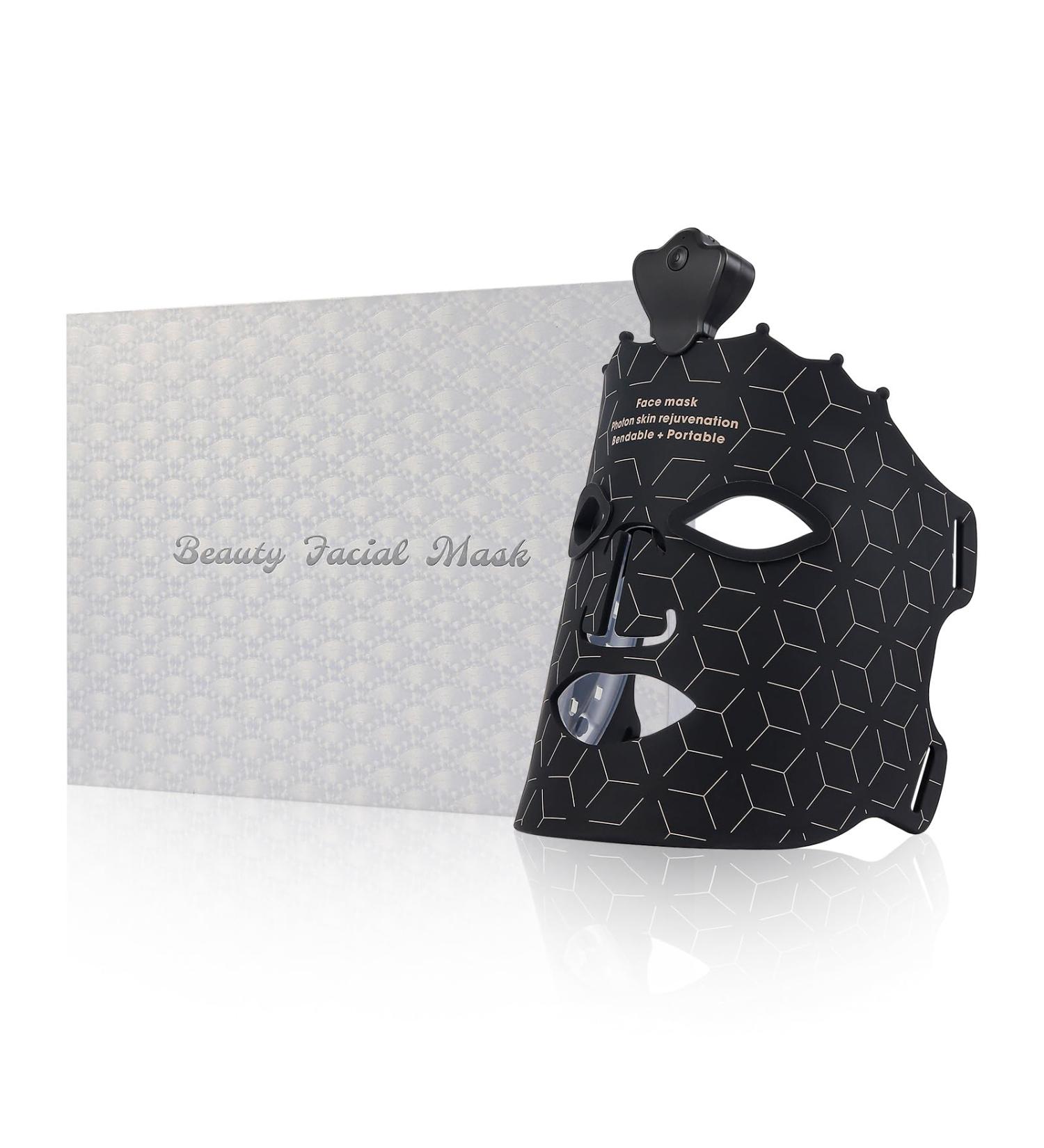  foreverLily LED Light Therapy Mask for Face and Neck - 7 Colourful LEDs - Beauty Device for Skin Rejuvenation and Firming Anti-Aging Wrinkles and Spots (Black) - Buy Online on GoSupps.com