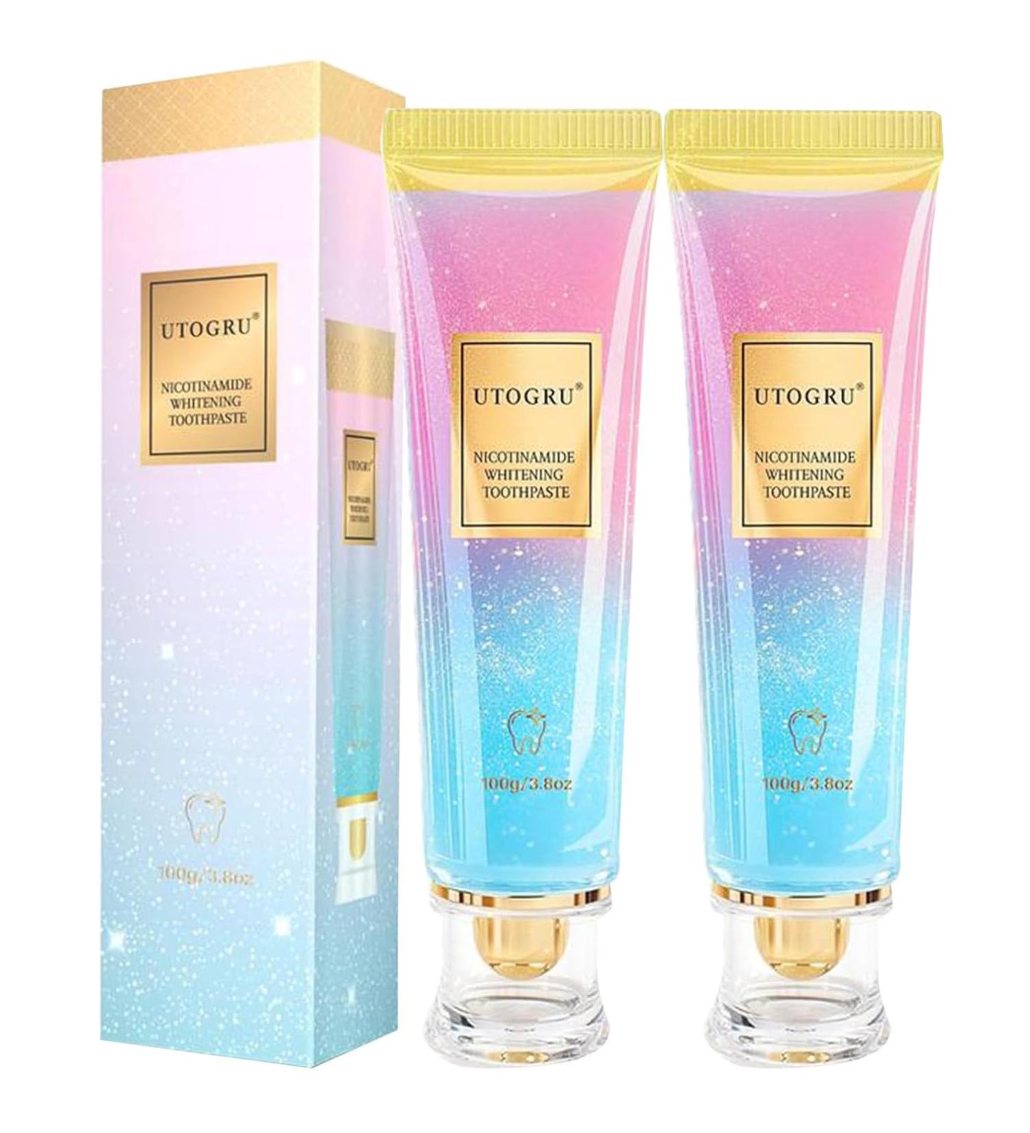 Niacinamide Whitening Toothpaste Utogru Teeth Radiant Whitening Toothpaste - Enamel Care Repair and Protect Teeth Fresh Breath (2Pcs - Buy Online on GoSupps.com