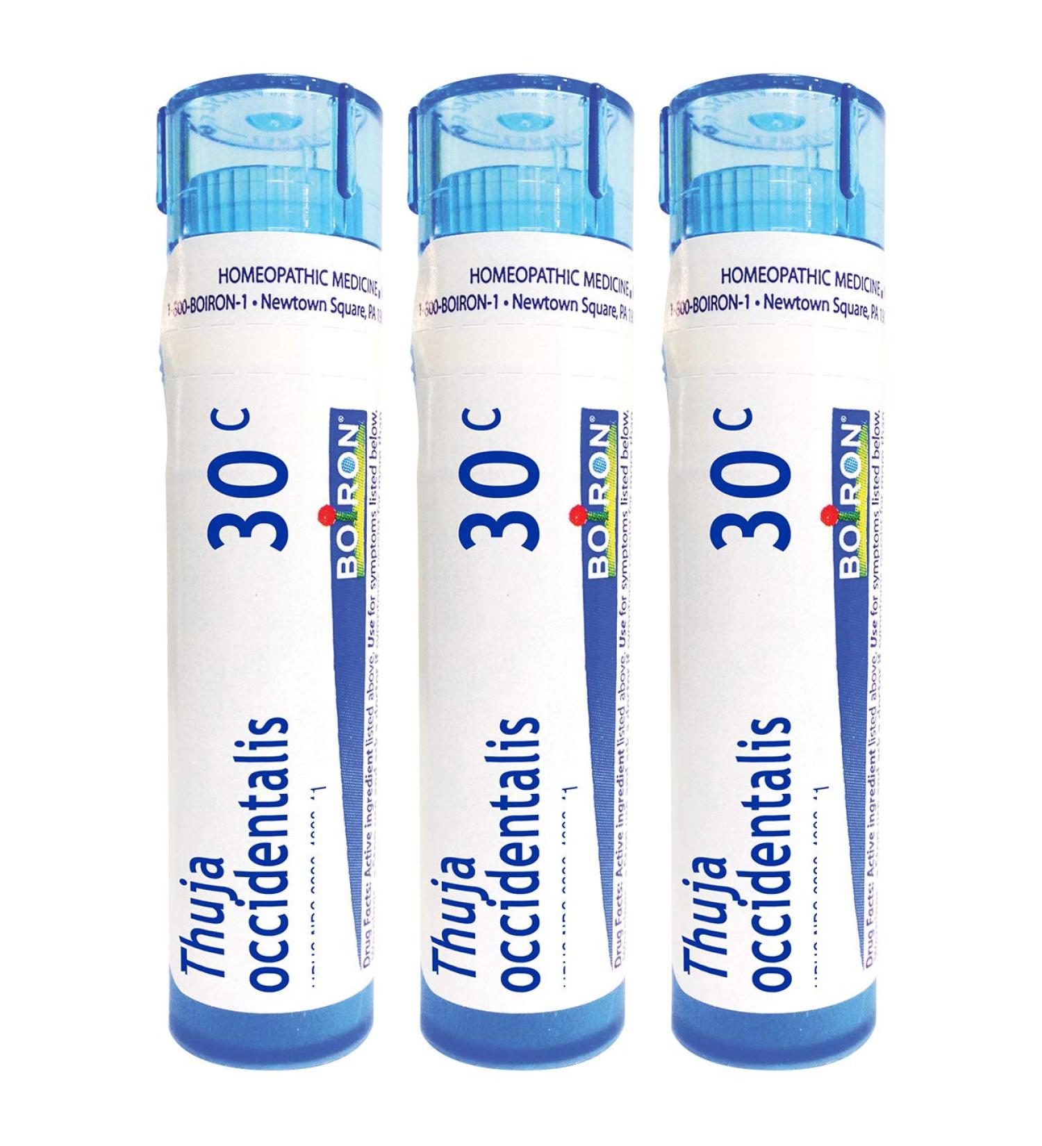 Boiron Thuja Occidentalis 30c Homeopathic Medicine for Warts - 240 Pellets x 3 Packs - Buy Online on GoSupps.com