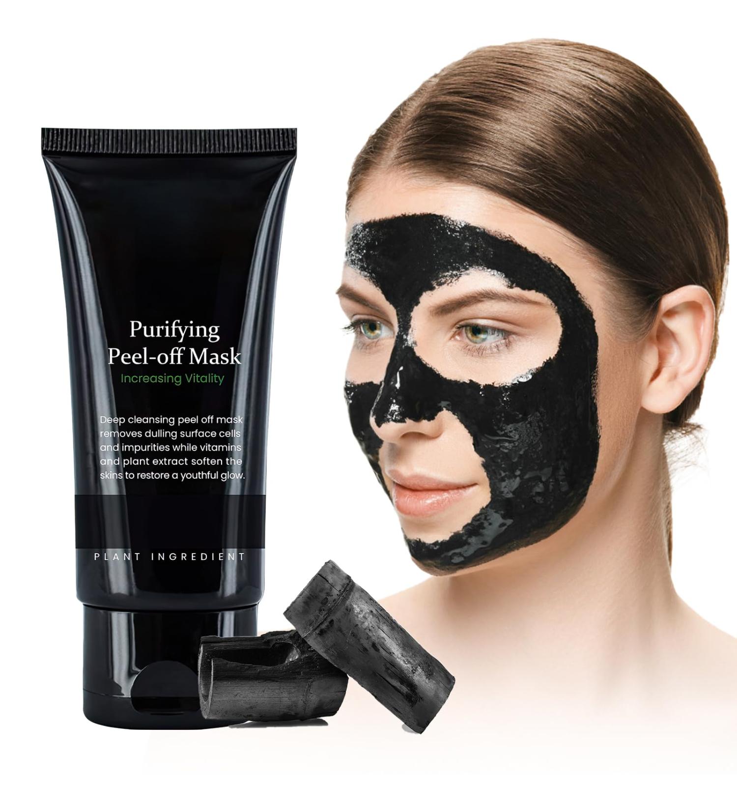 Premium Charcoal Peel Off Blackhead Remover Mask - Deep Cleansing Facial Treatment for All Skin Types - Buy Online on GoSupps.com