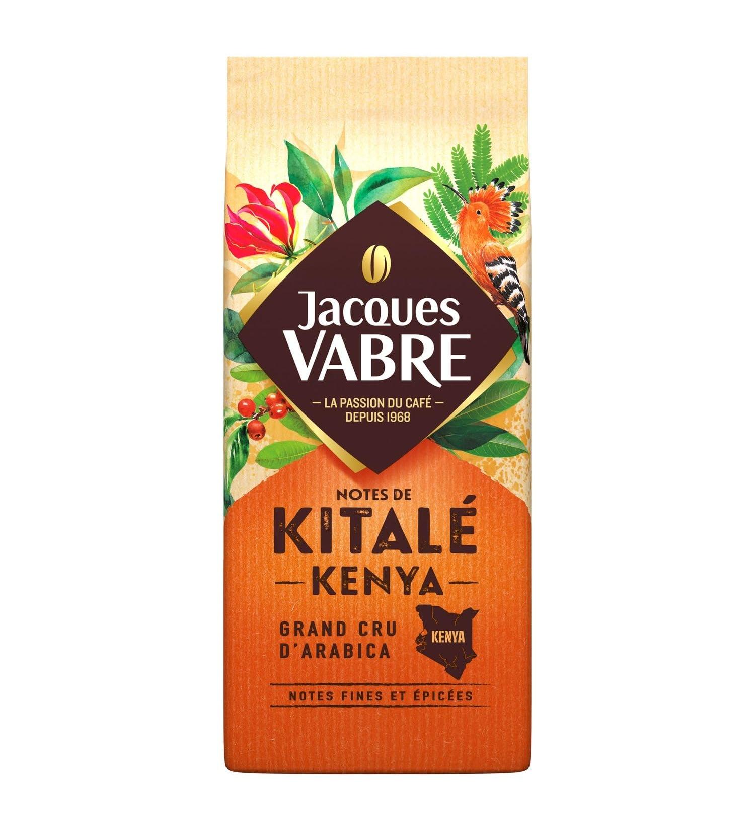 JACQUES VABRE Caf MouL'ou 100% AraBI.a Saveur Intense et Fruit e du Kenya (Paquet 250g) - Lot de 3 - vendu par Lot