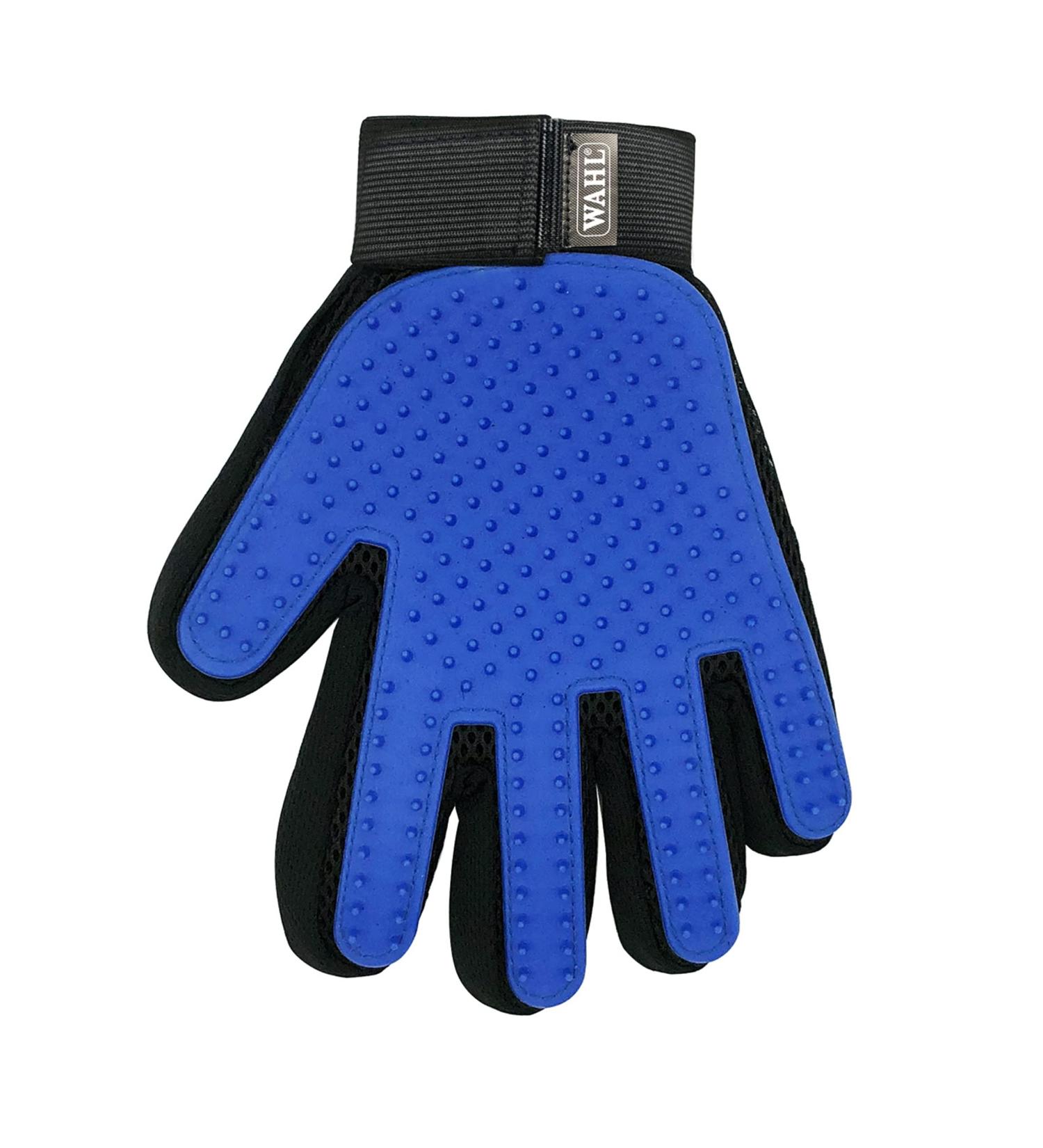 Wahl Professional Animal Canada Dog De-Shedding Glove Quickly and efficiently de-shed Your Dog While Giving a Relaxing Massage Great for Dog Grooming - Model 58487 Blue - Buy Online on GoSupps.com