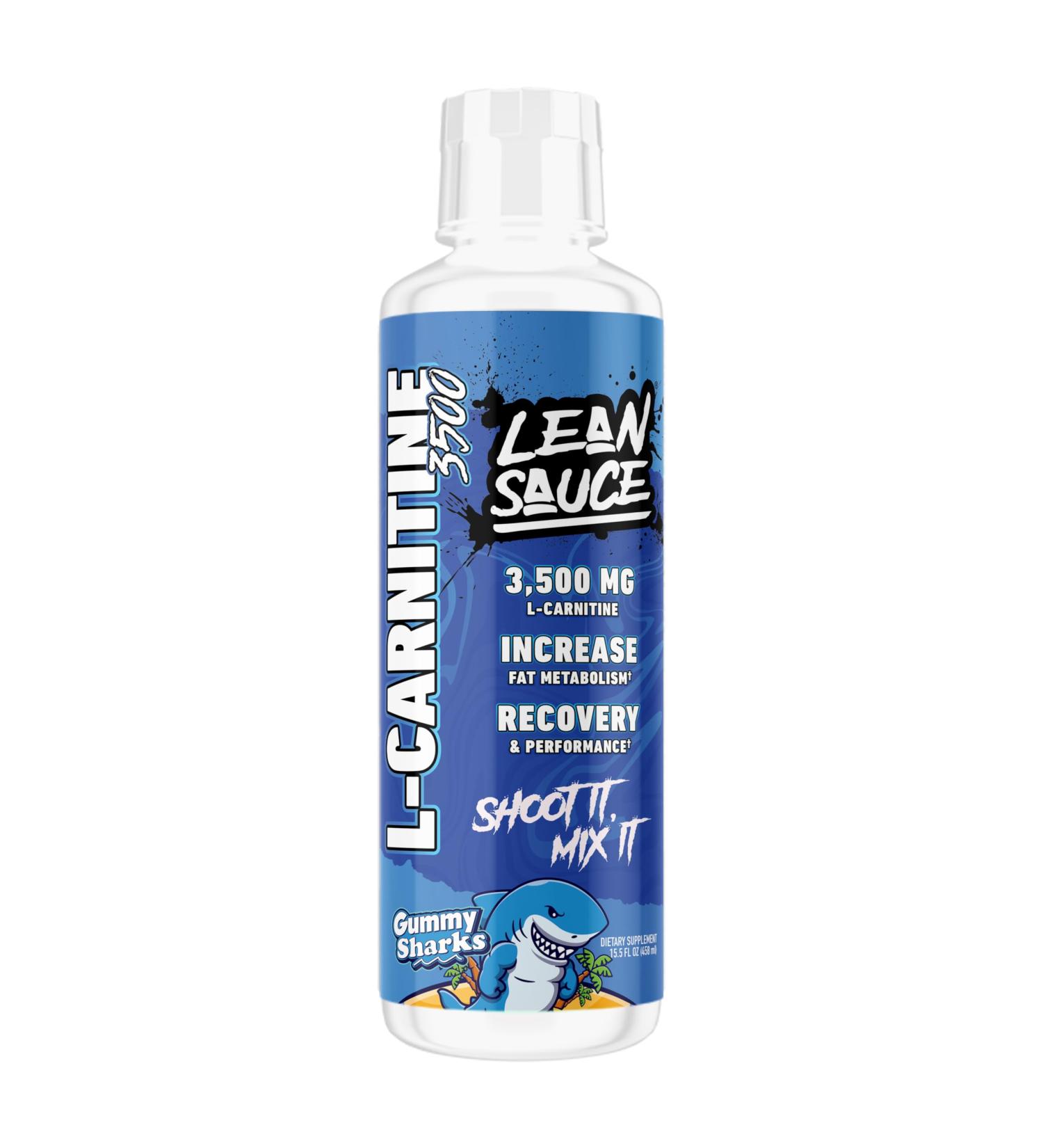 Lean Sauce Liquid L-Carnitine 3500 - Pre Workout Formula Stimulant Free for Optimal Absorption Energy & Muscle Support - 15% More (3500 vs 3000) Gummy Sharks - Buy Online on GoSupps.com