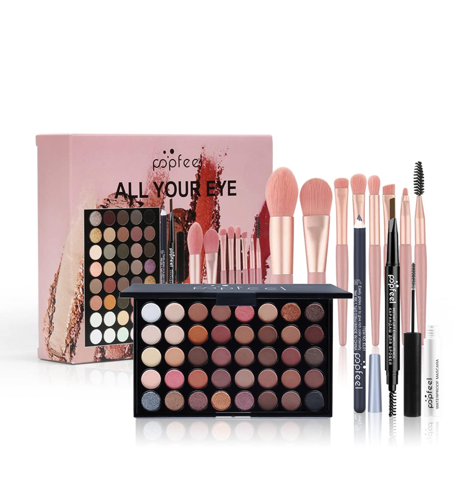 RoseFlower Makeup Kit for Women All in One Makeup Gift Set for Women and Teen Girl Full Makeup Kit with Eyeshadow Palette Mascara Eyeliner Pencil Eye Shadow Brush 124 - Buy Online on GoSupps.com