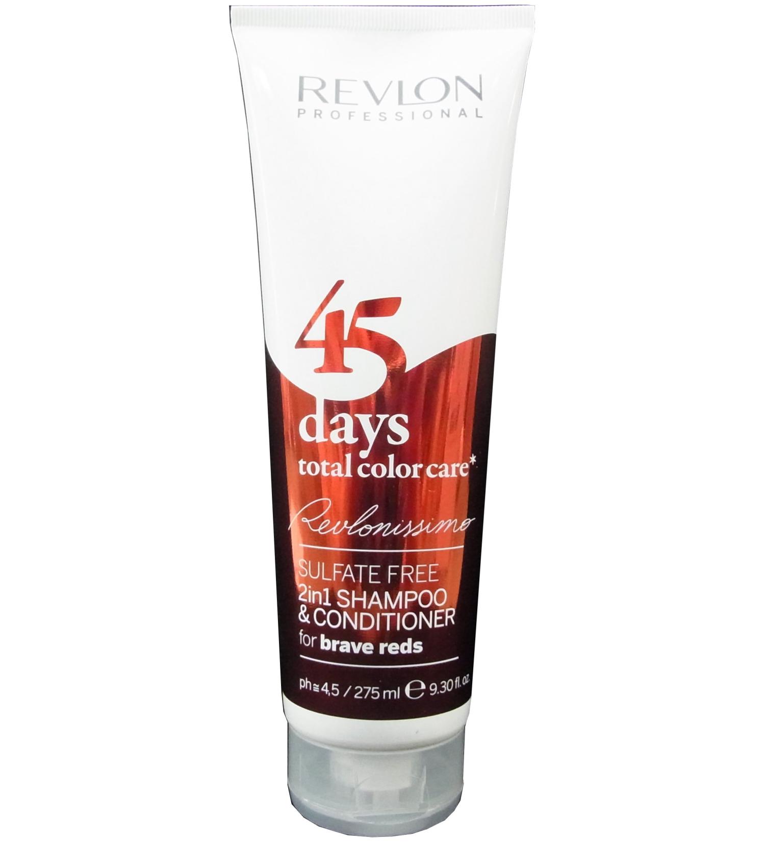 Revlon Revlonissimo 45 Days 2in1 Shampoo & Conditioner Brave Reds 275ml - Intense Color Protection - Buy Online on GoSupps.com