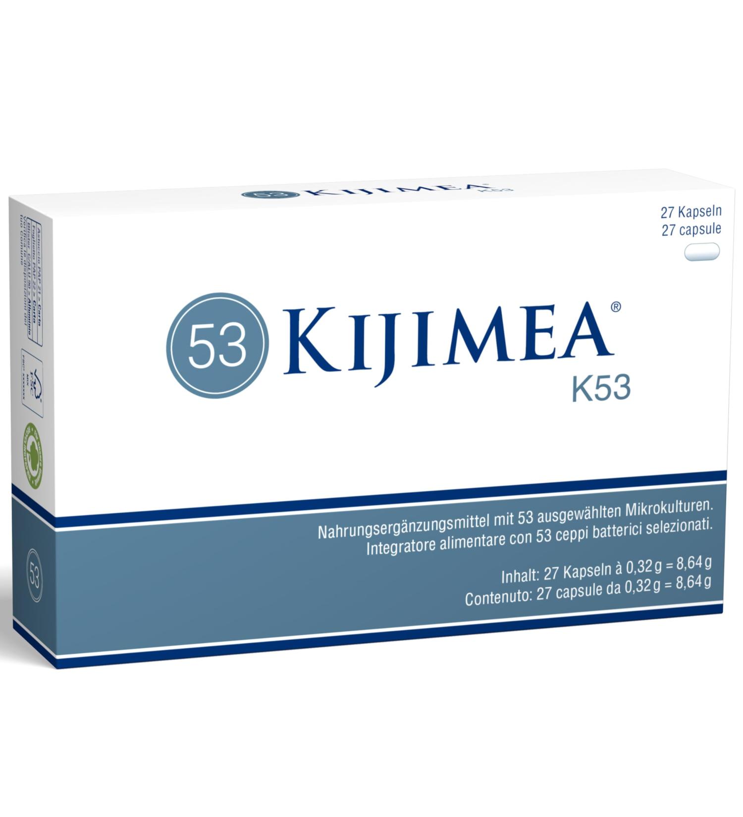 Kijimea K53 - the innovation for the intestinal microbioma - with 53 selected microculture tribes - lactose -free gluten -free fructose -free - 18 capsules 1 piece (18 pack)