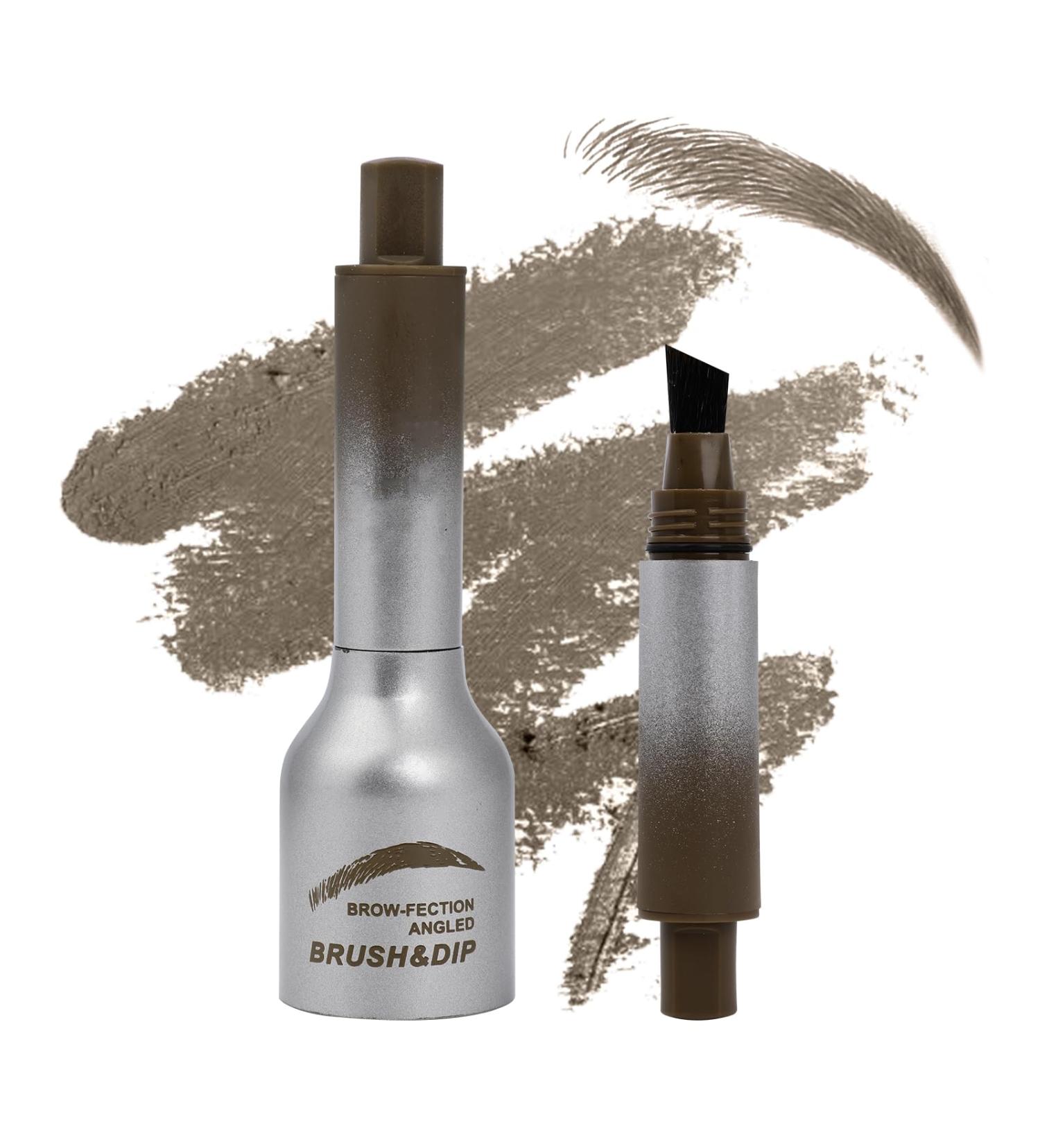 Brow-Fection Angled Brush & Dip-Chocolate - Waterproof Eyebrow Tint & Multi-Purpose Non-Smudged Pen (Taupe) | International Shipping - Buy Online on GoSupps.com