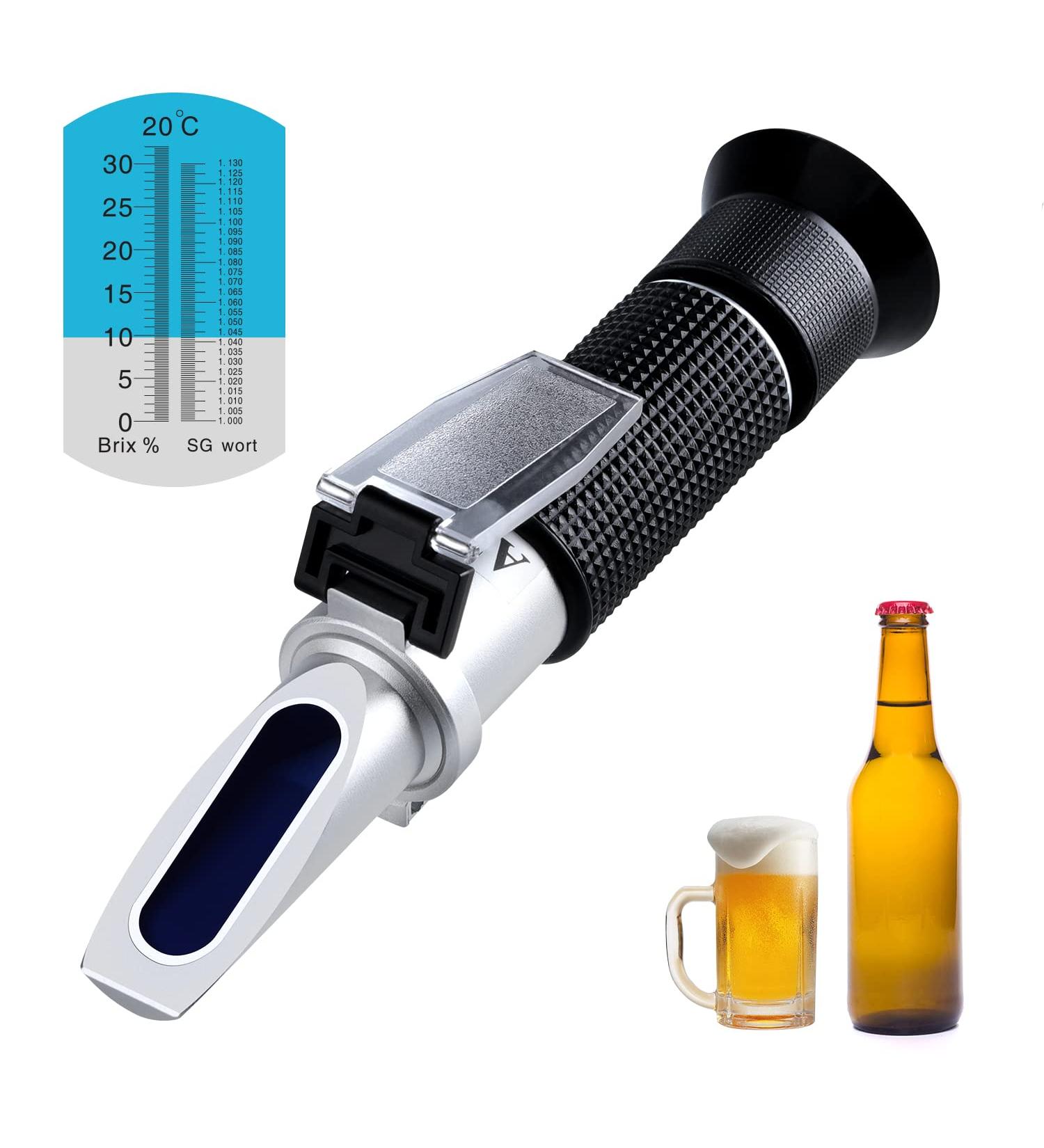 BRIX Refractometer for Brewing | Handheld Hydrometer with ATC | Perfect for Beer & Spices - Shop Internationally - Buy Online on GoSupps.com