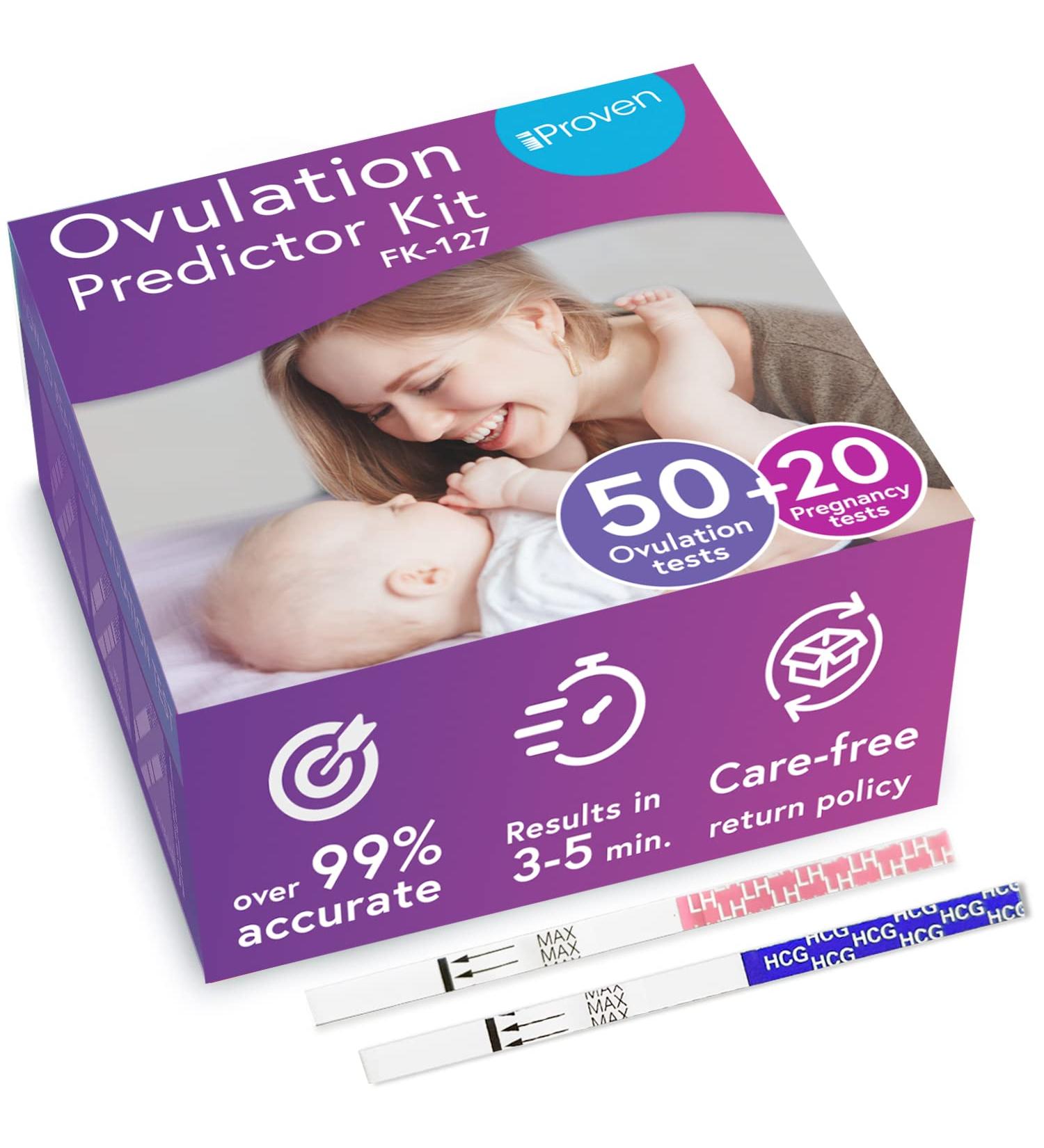 iProven 50 Ovulation Test Strips and 20 Pregnancy Test Strips  Fertility Kit (50LH + 20 HCG)  FSA Eligible  Fast and Easy Fertility Test for Women 70 Count (Pack of 1) - Buy Online on GoSupps.com