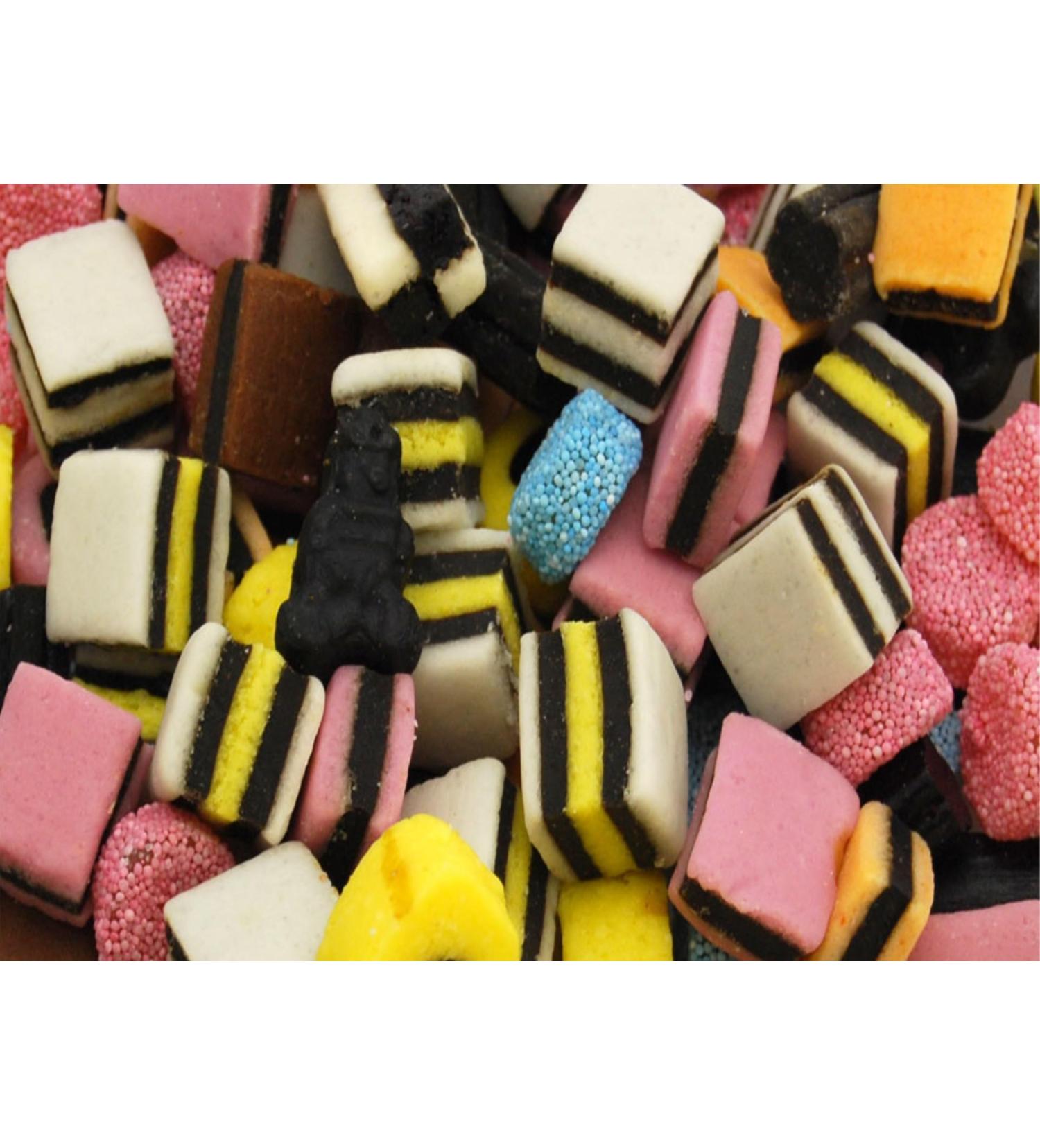 1kg Tavener's Liquorice Allsorts Candy Pick & Mix Mixed Assortment Resealable Pouch Share Bag