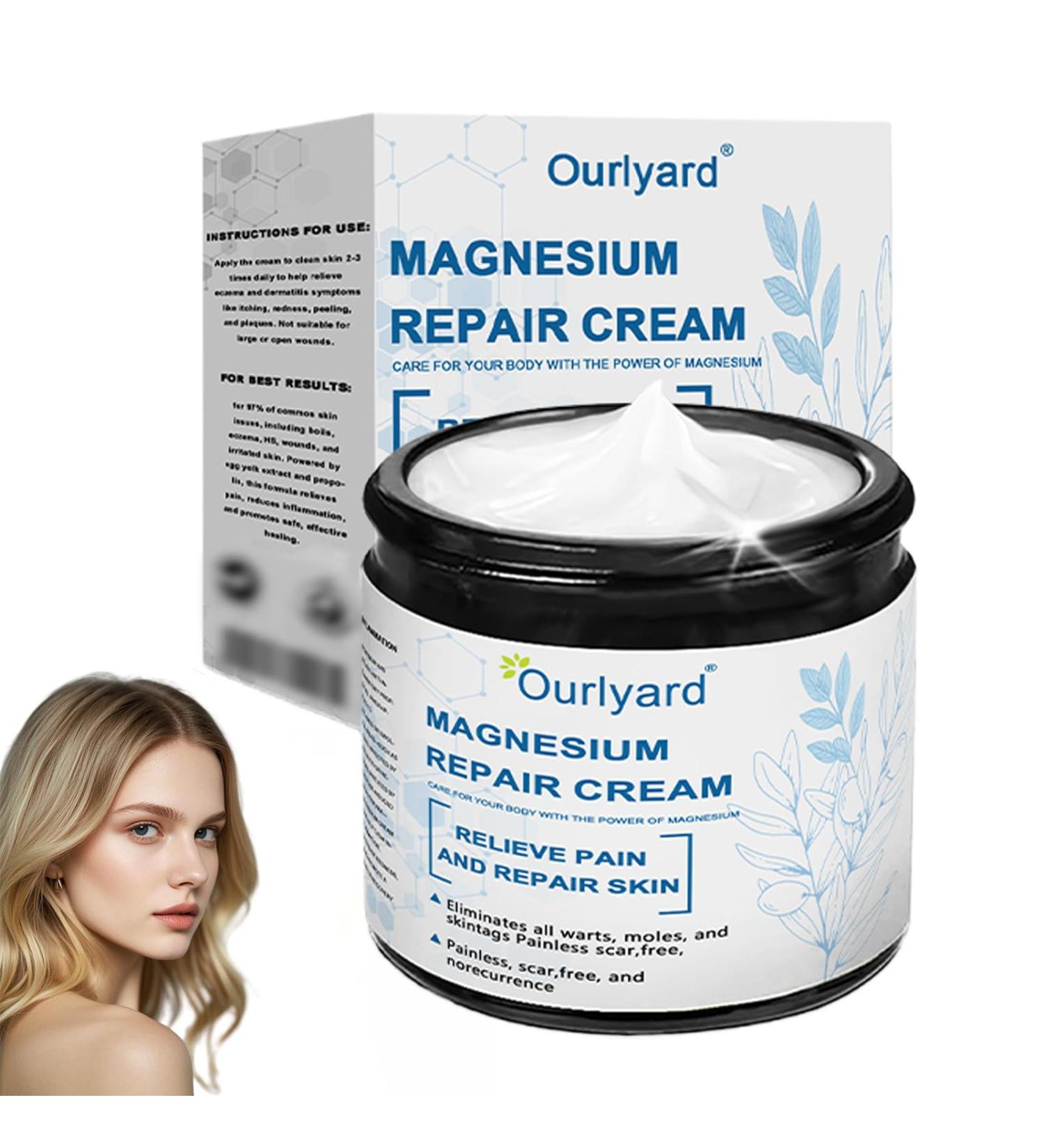 Magnesium Skin Repair Cream 2025 New Skin Treatment Cream Effectively improves skin texture and reduces blemishes (1PC) - Buy Online on GoSupps.com
