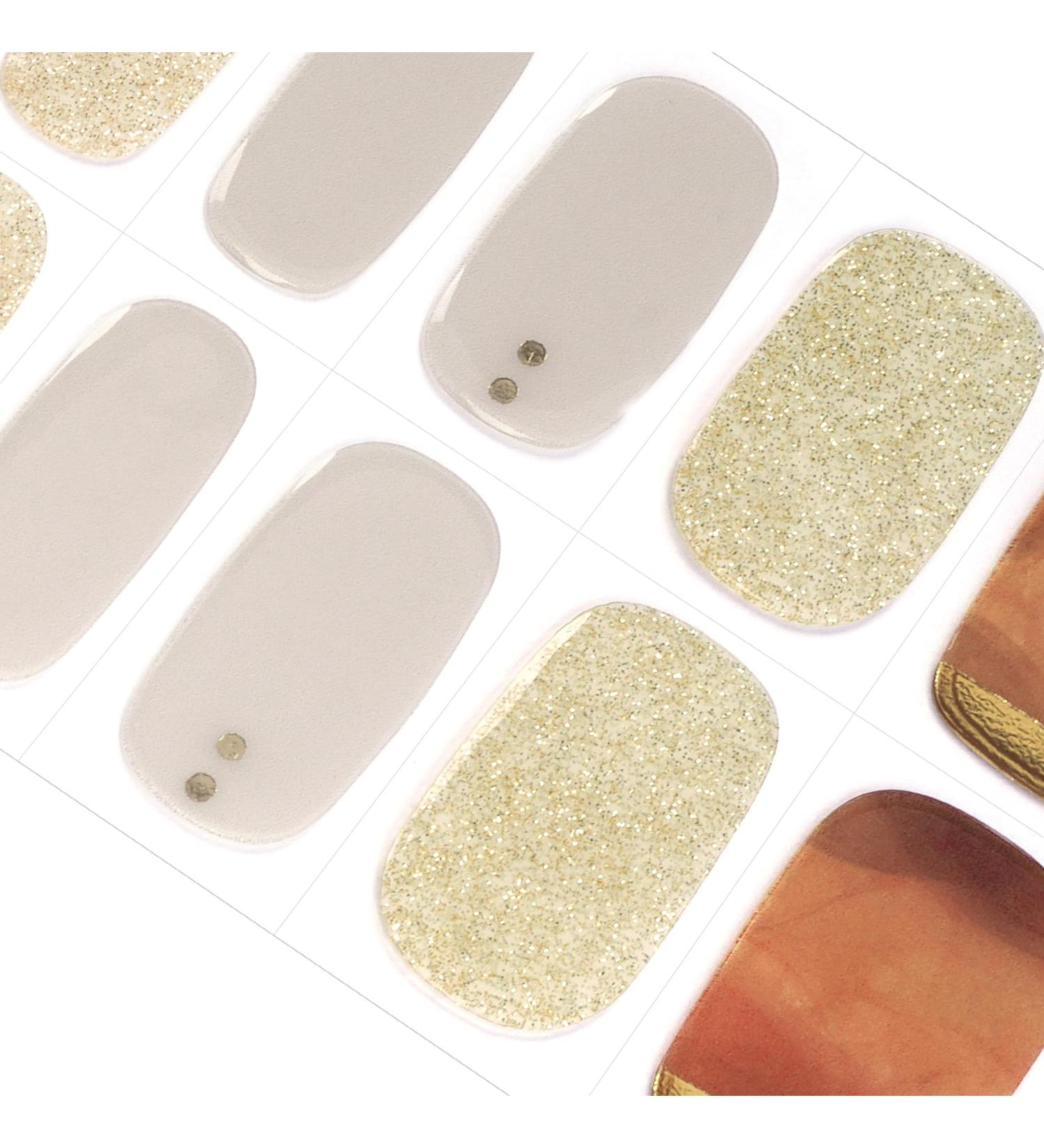DANNI & TONI 28 Golden Luxe Gel Nail Polish Strips - Salon-Quality Manicure Stickers Set - Buy Online on GoSupps.com