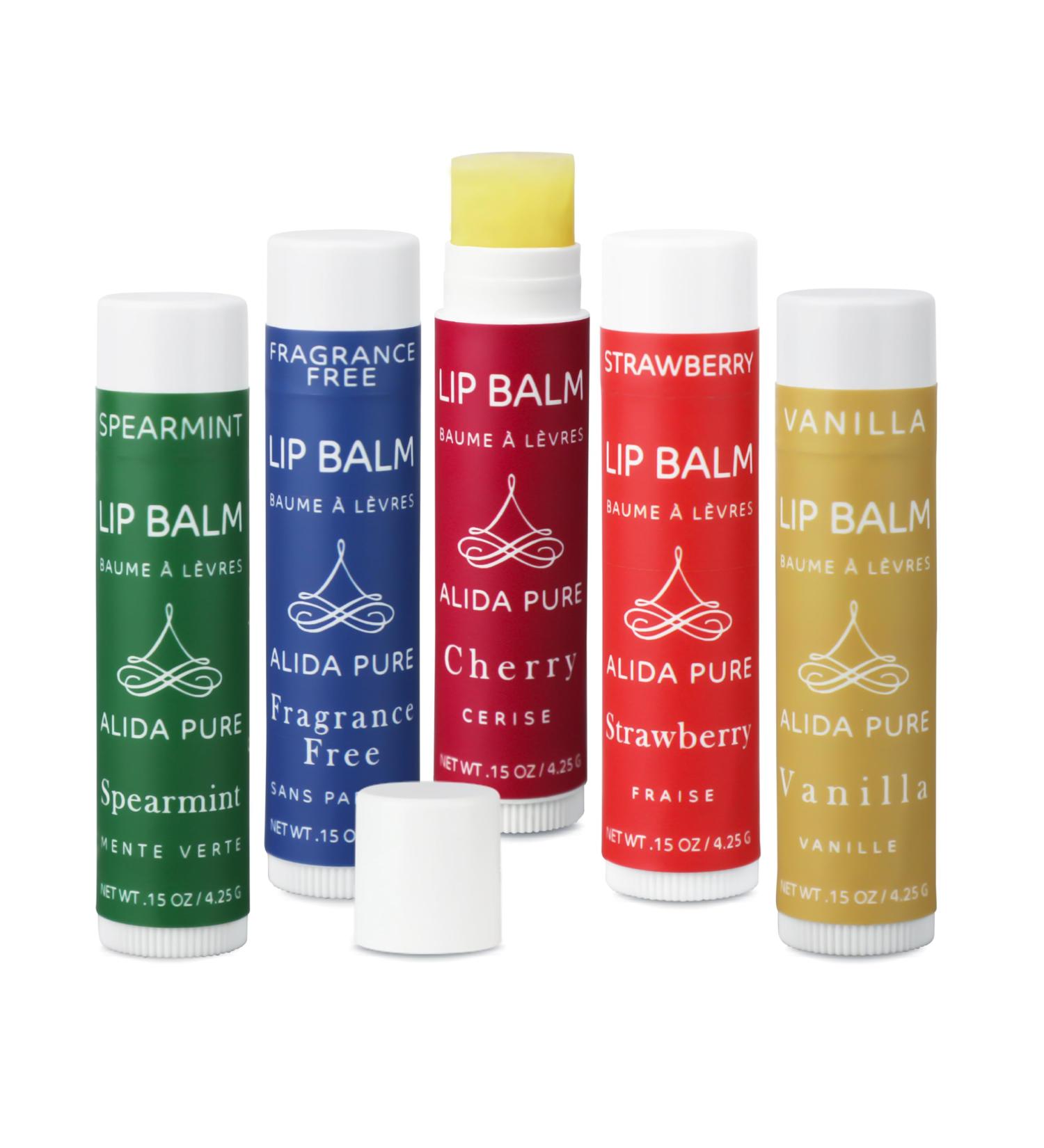 Melody Lip Balm Collection - Vegan Beeswax-Free Moisturizer with Avocado Oil & Jojoba Oil | 5 Tube Set for Dry Chapped Lips - Buy Online on GoSupps.com