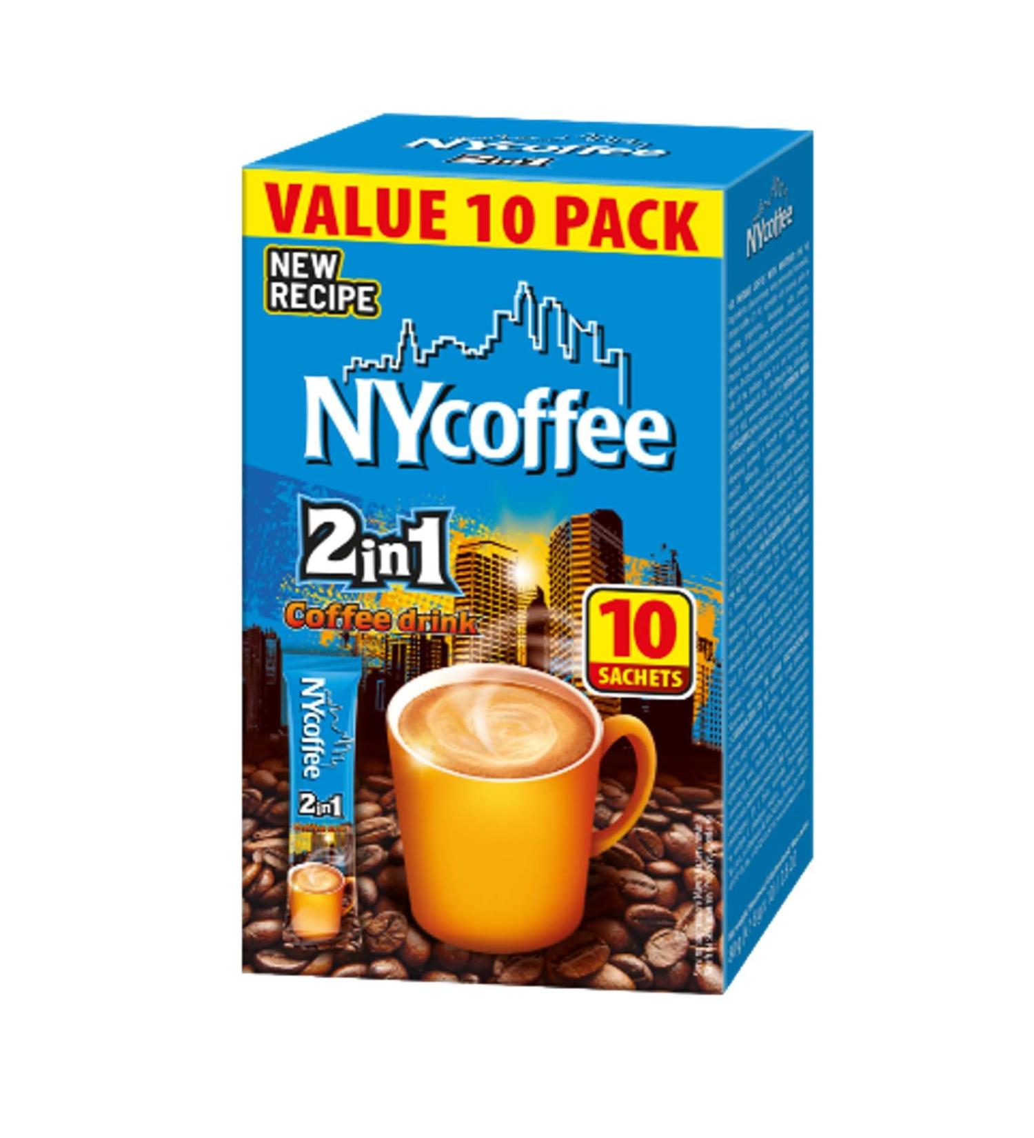 NY Coffee 2in1 Coffee Sachets 140g (10 Sachets) - Buy Online on GoSupps.com