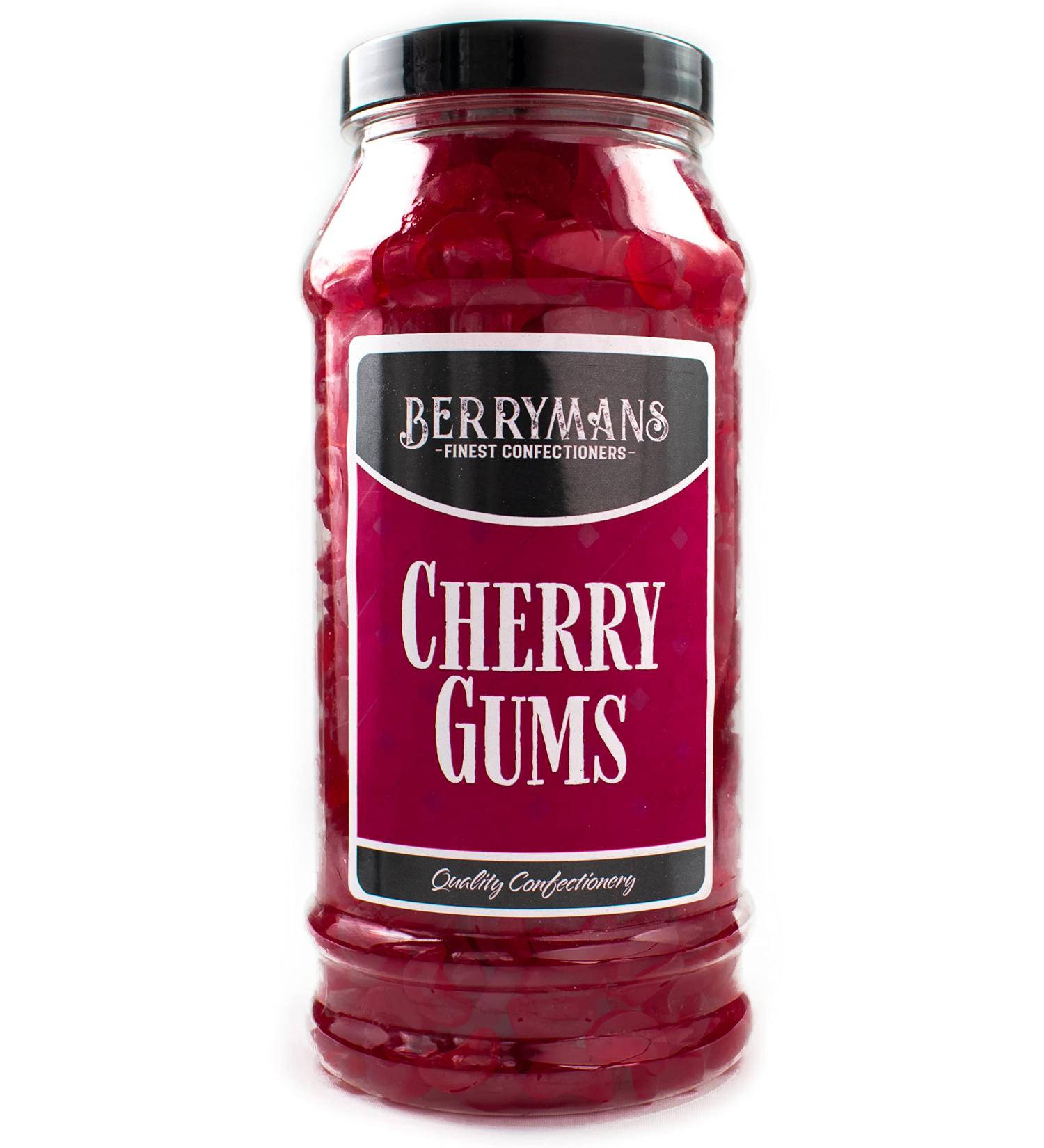 Original Cherry Gums Lips Retro Sweets Gift Jar By Berrymans Sweet Shop - Classic Sweets Traditional Taste. - Buy Online on GoSupps.com