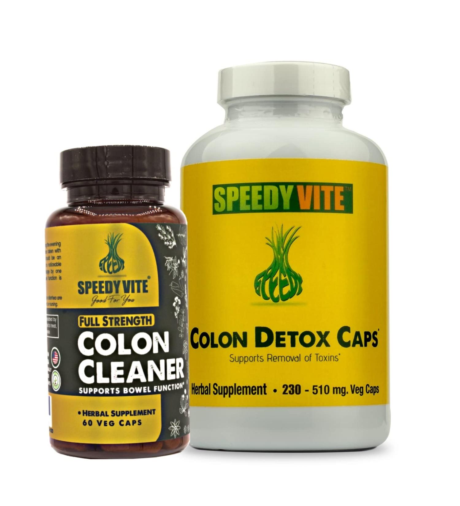 Complete Colon Detox & Cleanse Set - 290 Veg Caps & 100 Tablets for Ultimate Detoxification - International Shipping Available - Buy Online on GoSupps.com