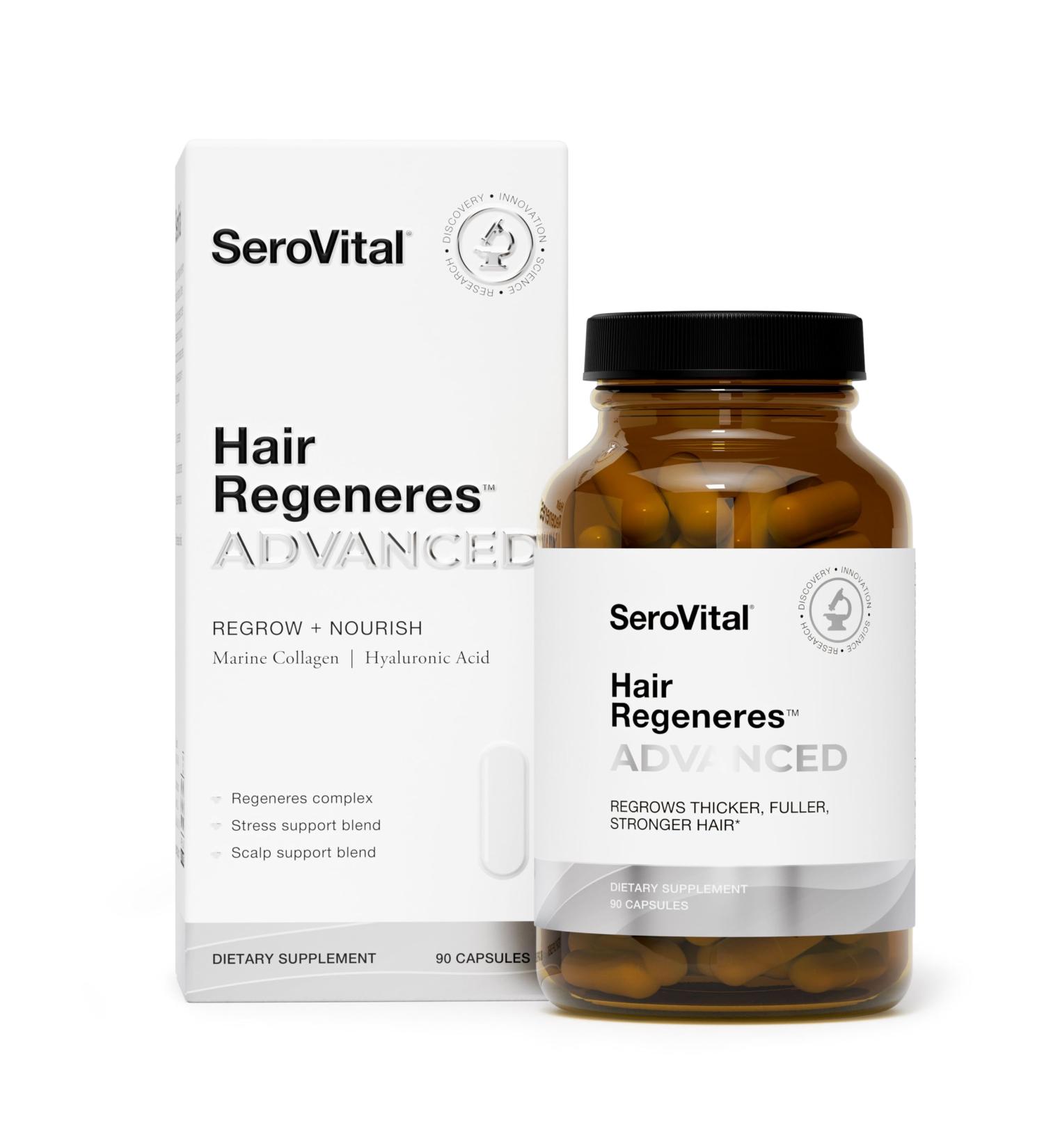 SeroVital Hair Regeneres Advanced - 90 Capsules | 30-Day Supply for Healthy Hair Growth - Shop Internationally - Buy Online on GoSupps.com