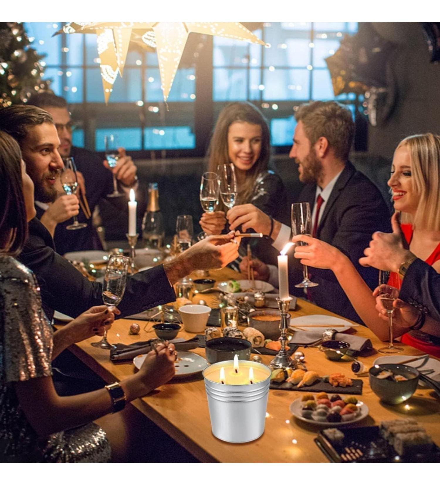 Jasmine & Amber Scented Candle - Three Wick 22oz Soy Candles for Home | 100 Hour Burn Time | Perfect Men s Bedroom Decor - Buy Online on GoSupps.com