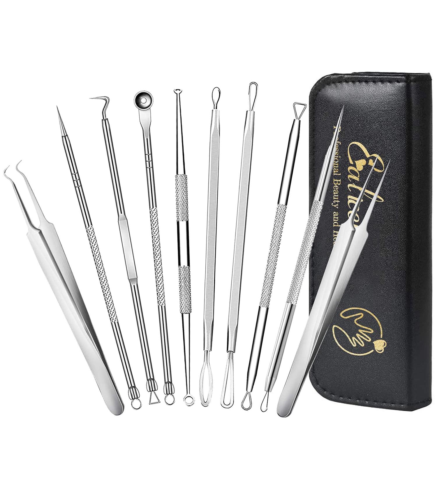 Nacerlary 10-Piece Needle Tweezers Blackhead Puller Tool Set - Best Acne Removal & Skincare Solution - Buy Online on GoSupps.com