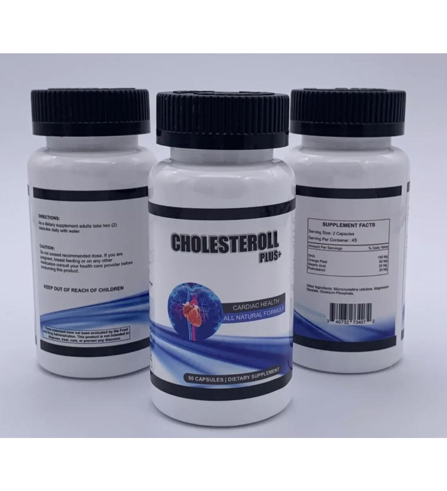 Natural Cholesterol Plus 150 mg DHA & Orange Peel Extract Supports Heart & Cardiac Health 60 Capsules 1 Bottle