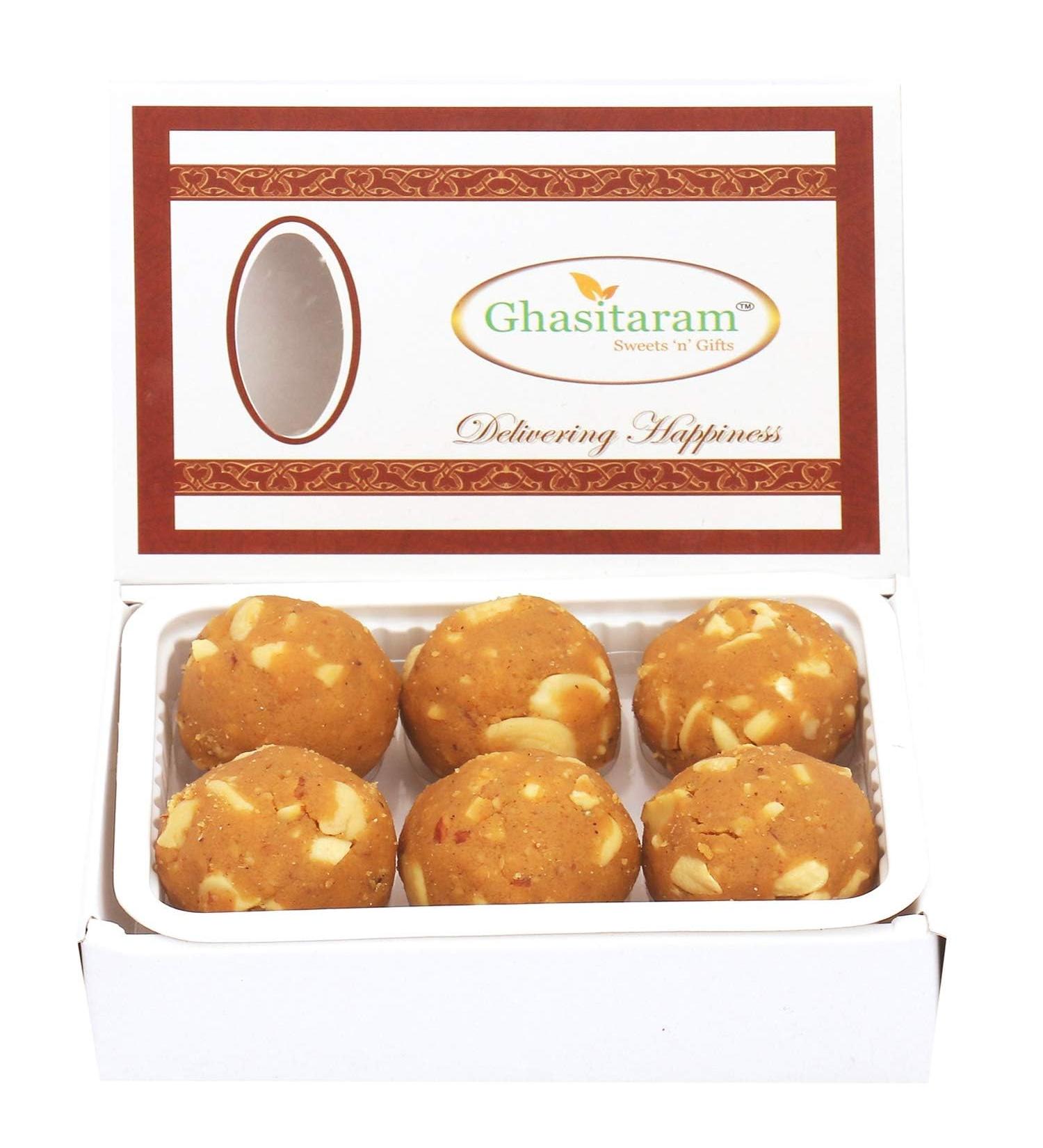 Ghasitaram Gifts Diwali Sweets Special Besan Laddoo (200 GMS) - Buy Online on GoSupps.com