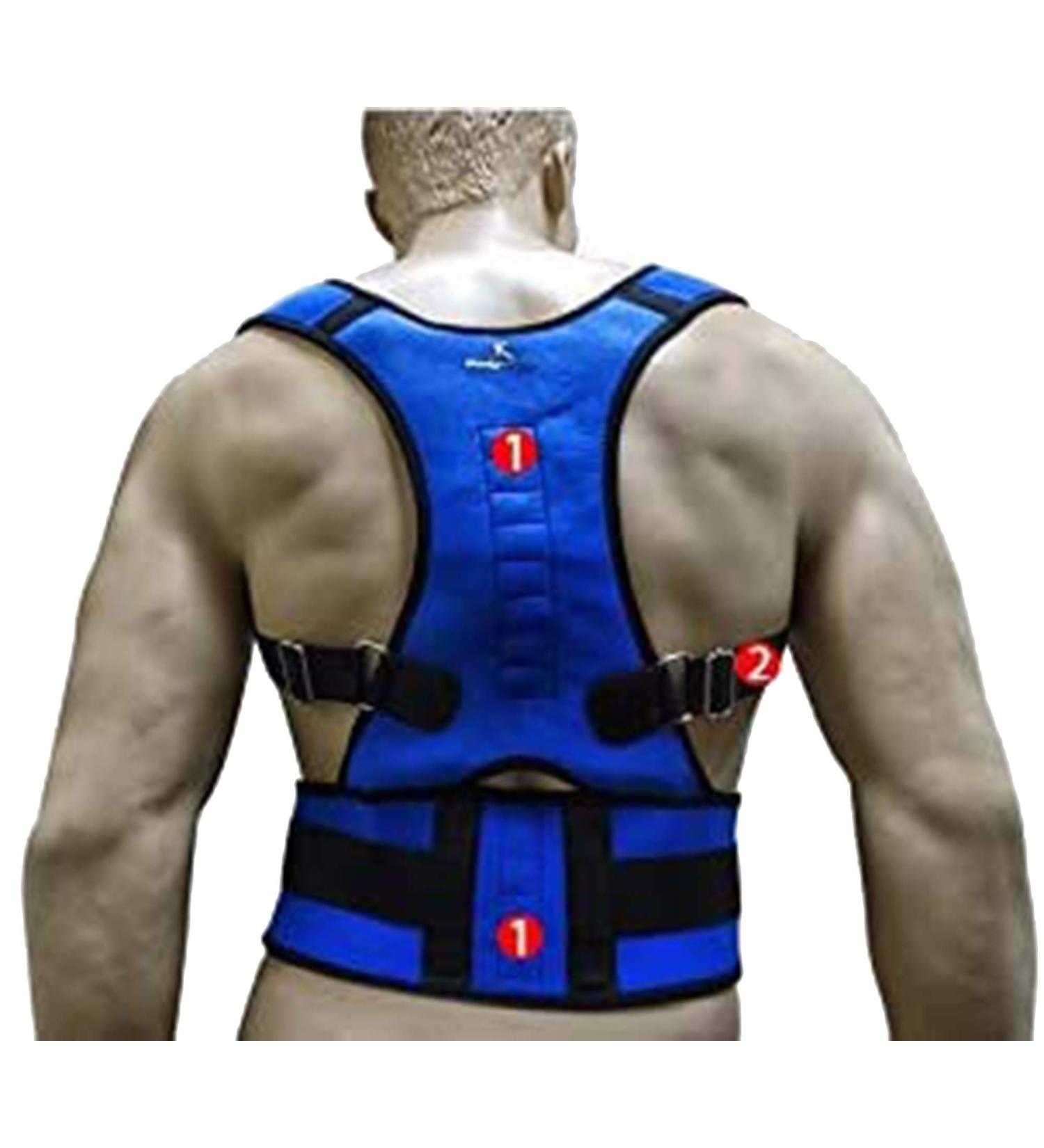 Body-Plus Posture Corrector Back Support | Neoprene Magnetic Shoulder & Lumbar Brace | Adjustable Waist Belt Strap for Desk or Gym | Improve Posture & Prevent Slouching - Buy Online on GoSupps.com