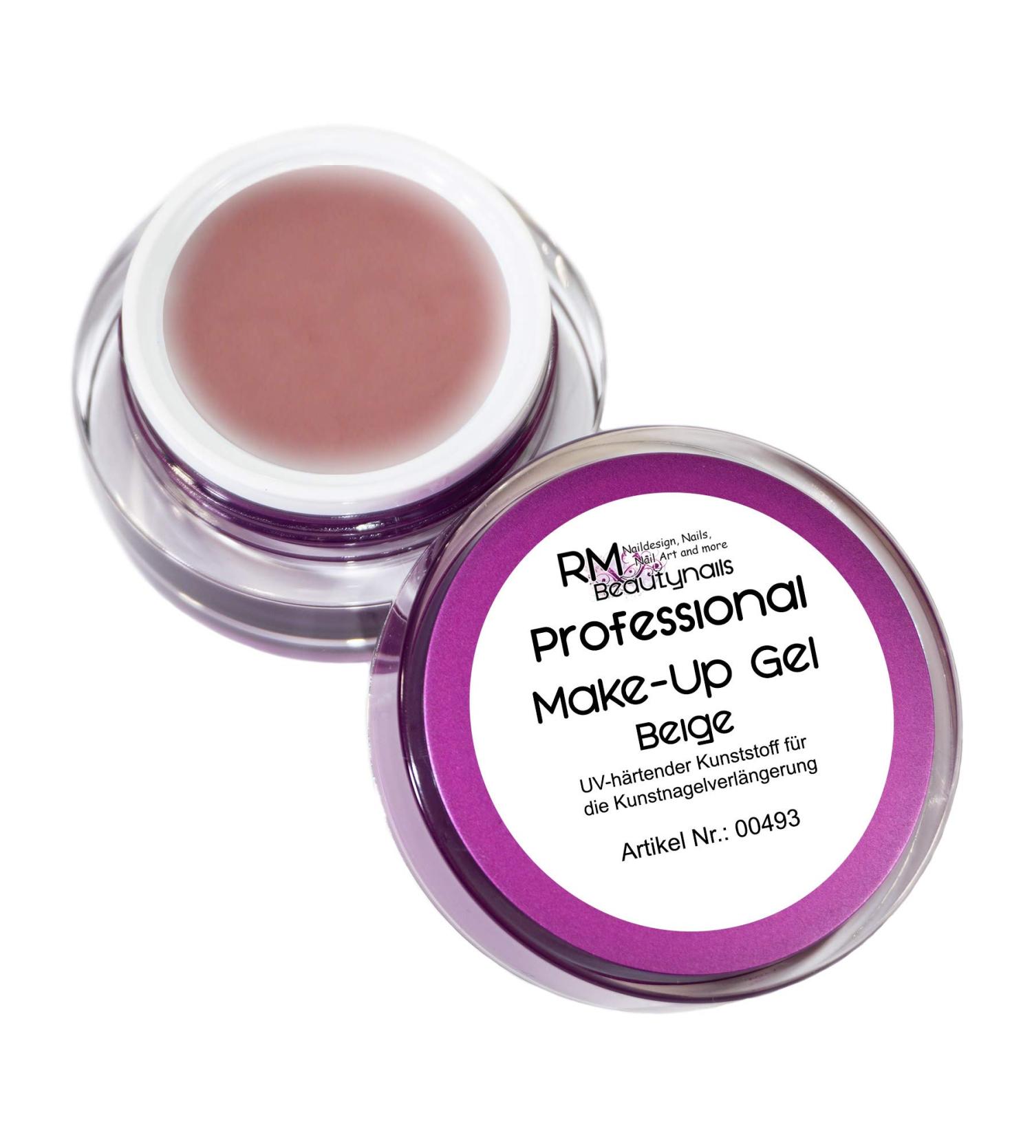 Professional Make-Up Camouflage UV-Led Gel Beige Medium Viscosity Nail Gel 1x15ml (1 Pack)