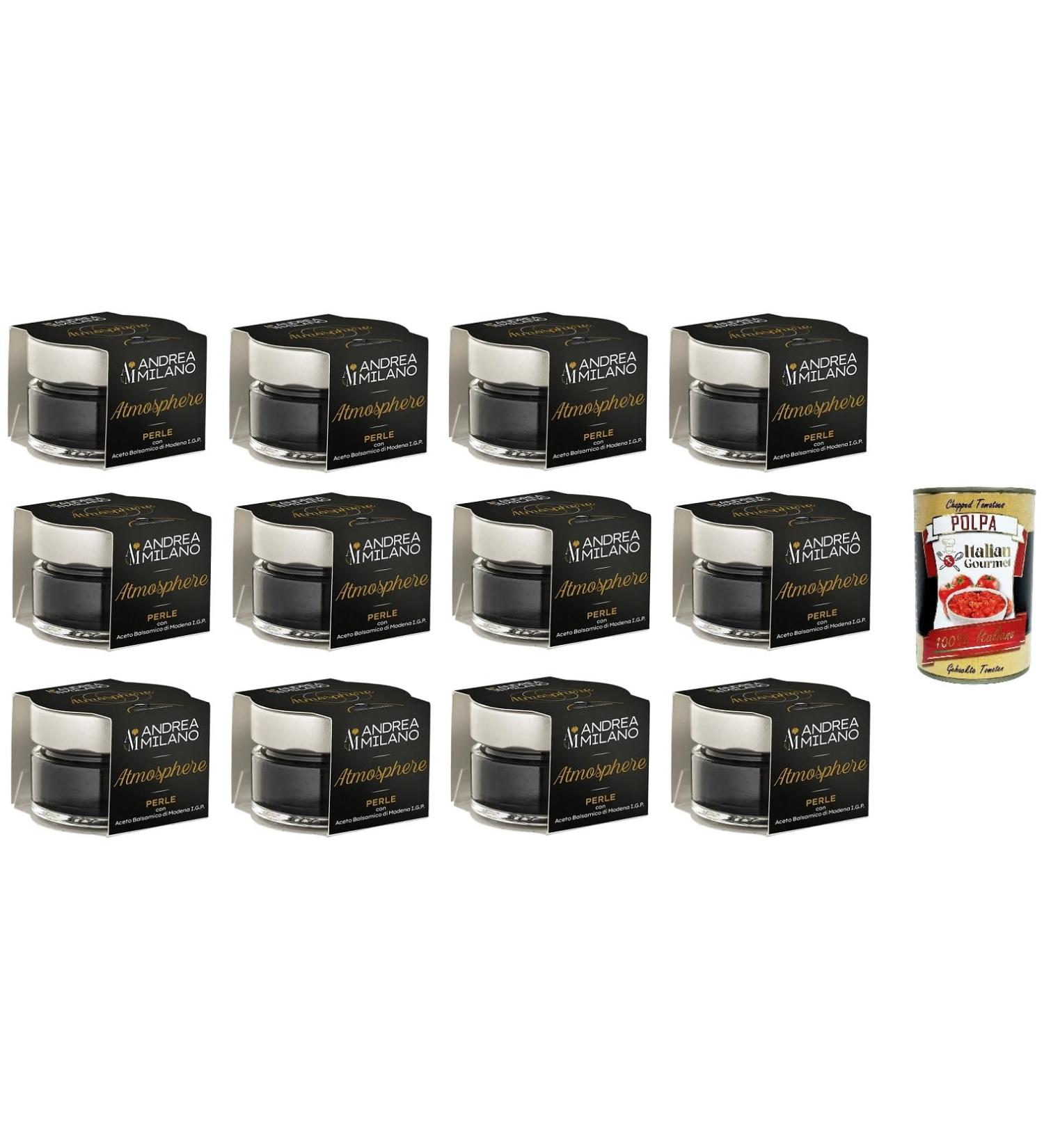  Italian Gourmet E.R. Andrea Milano Atmosphere Balsamic Vinegar of Modena PGI Beads 50g + Italian Gourmet Polpa 400g (Pack of 12) - Buy Online on GoSupps.com