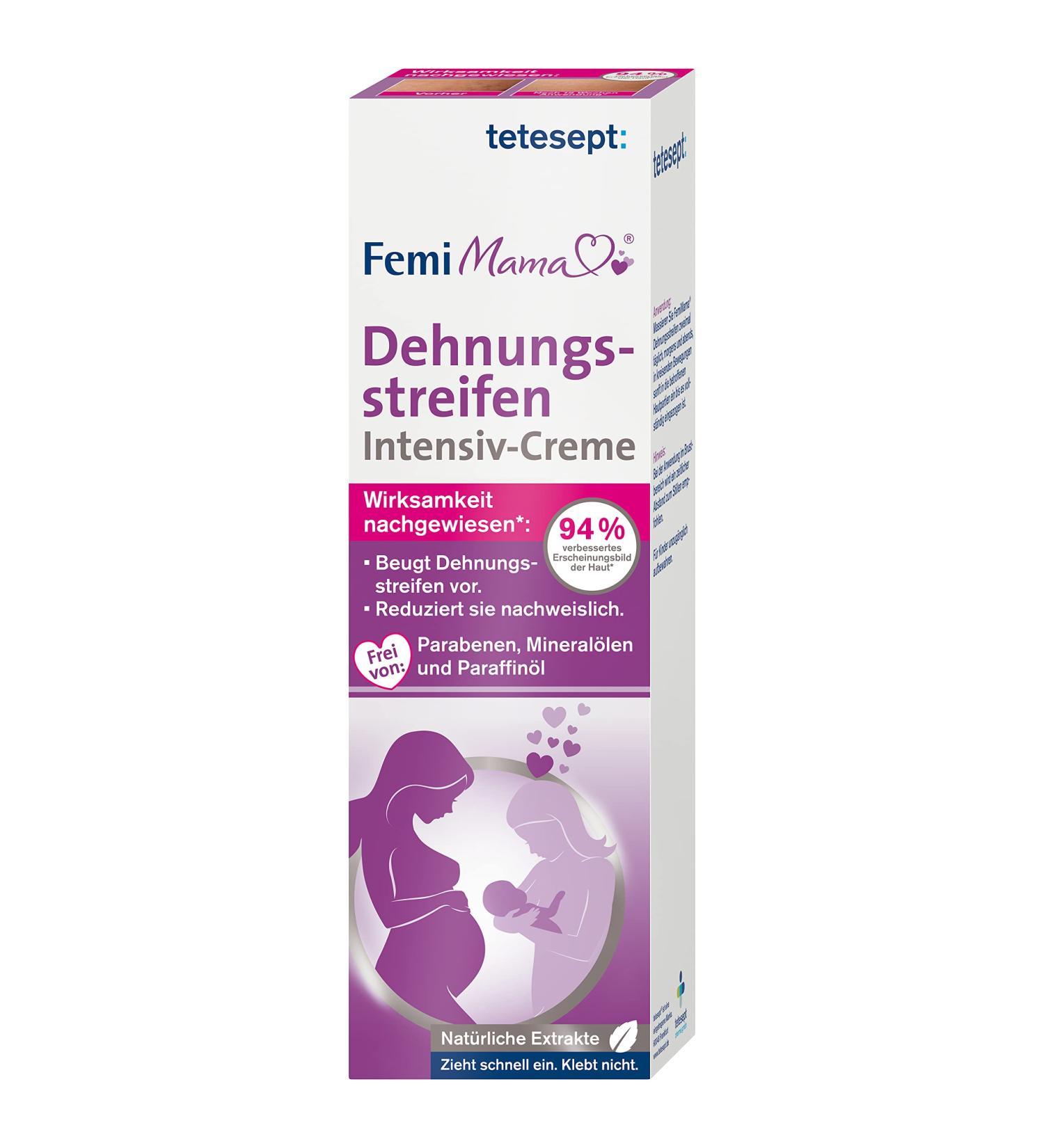 tetesept Femi Mama Stretch Marks Intensive Cream - Reduce & Prevent Stretch Marks - 100 ml - International Shipping Available - Buy Online on GoSupps.com