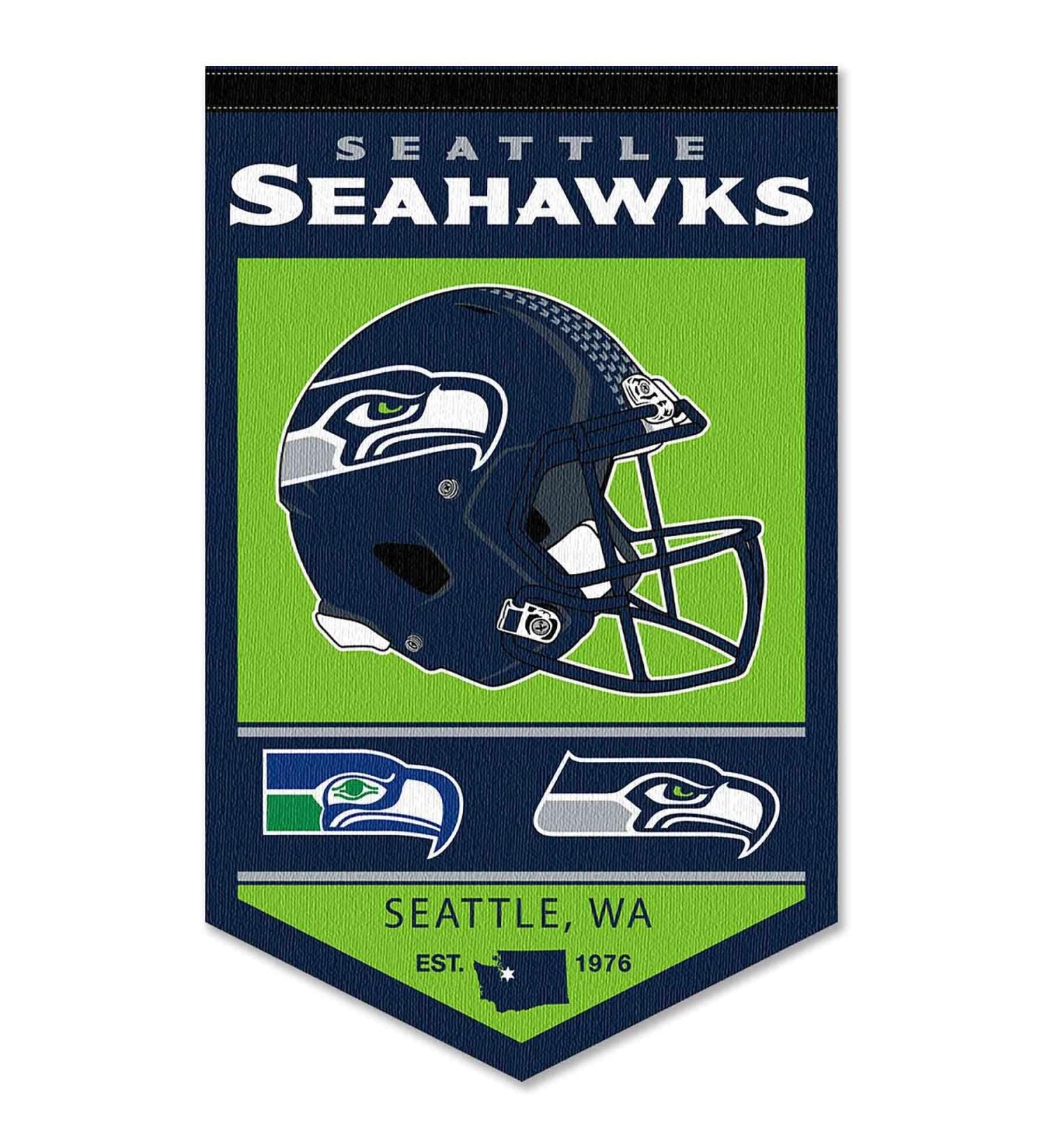 Seattle Seahawks Heritage History Banner Pennant | Premium NFL Memorabilia for Fans - Buy Online on GoSupps.com