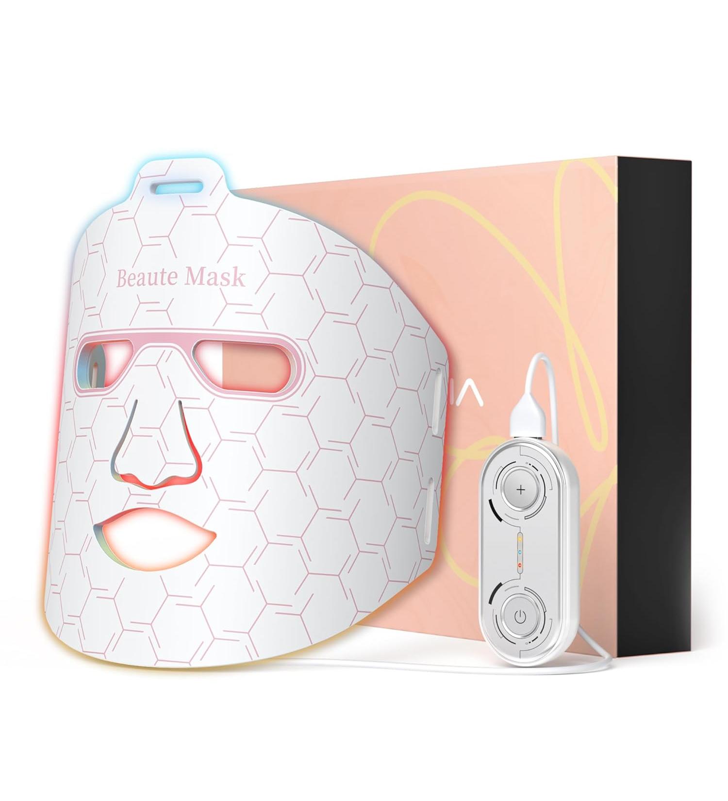 IBORRIA LED Face Mask with Red Light Therapy - White - Buy Online on GoSupps.com