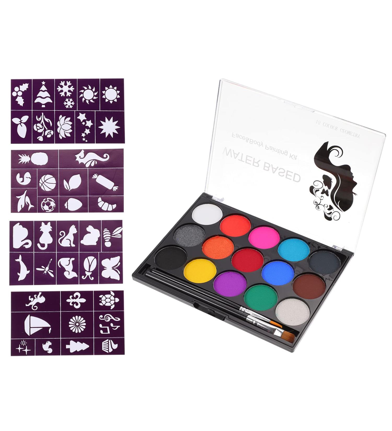 Beaupretty Halloween Makeup Kit for Adults | Face & Body Painting Set | Cosplay Painting Palette with Nylon Brush - Buy Online on GoSupps.com