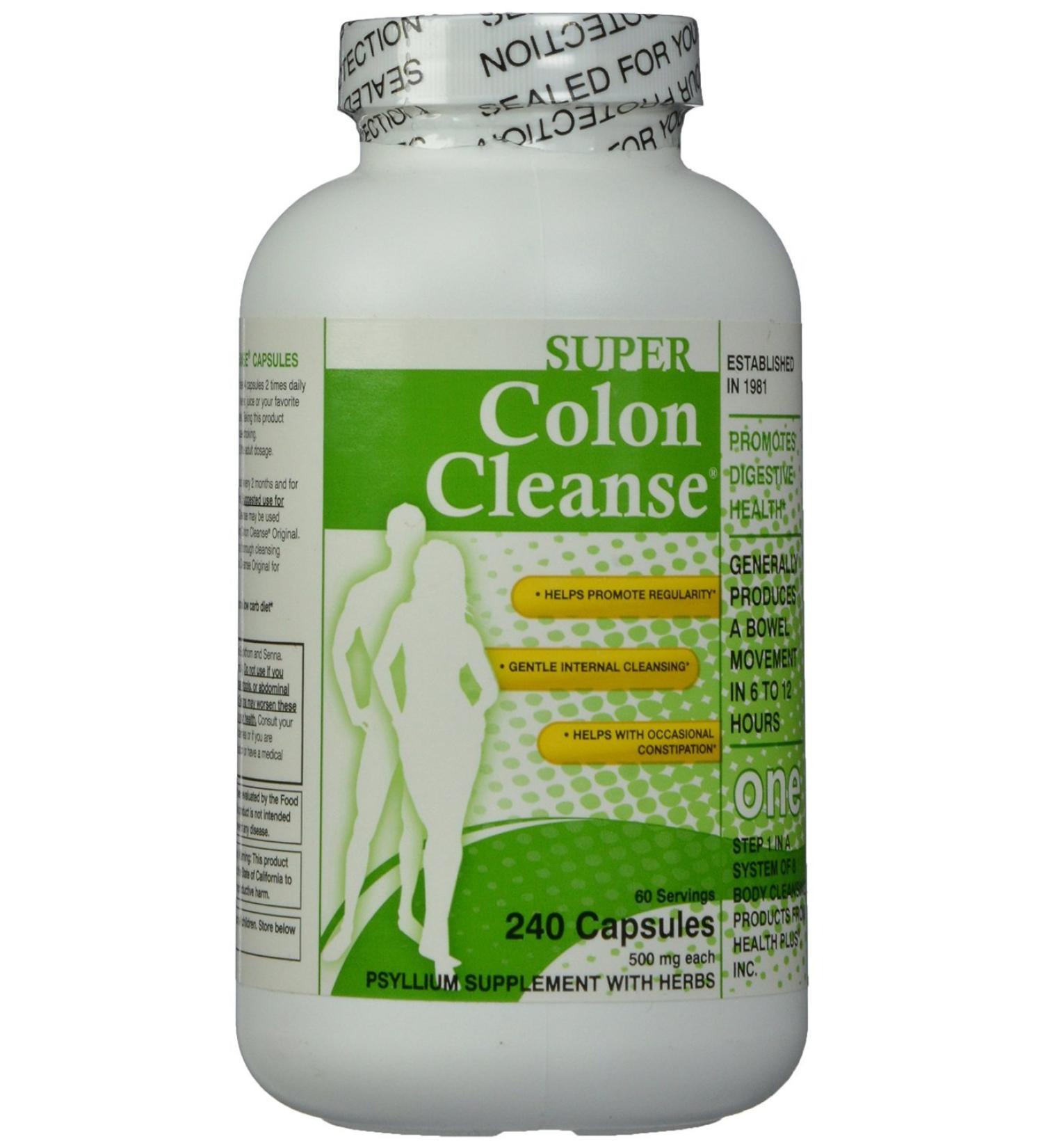 Health Plus Super Colon Cleanse Capsules 240 ea (Pack of 5)