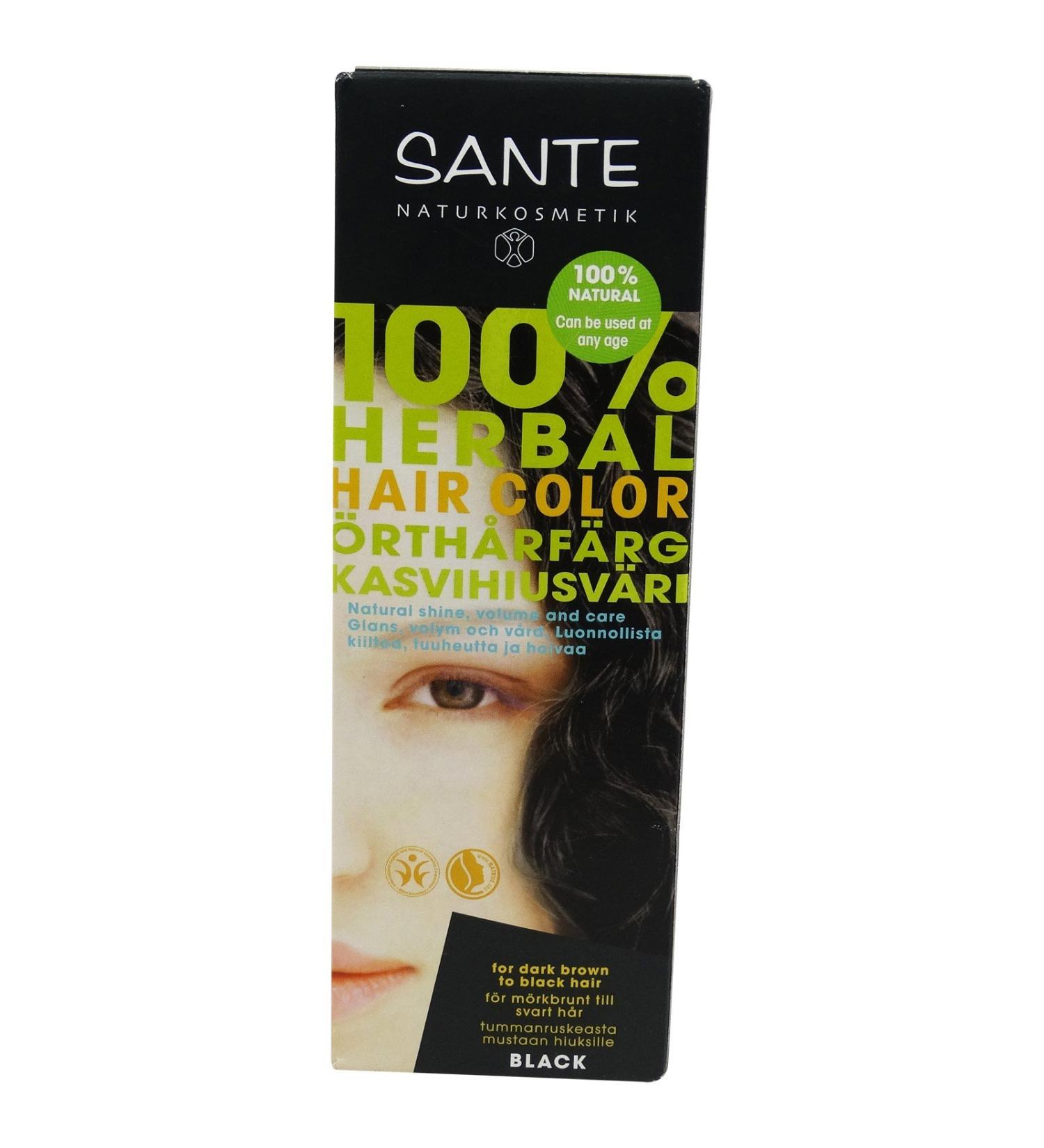 SANTE - Herbal Hair Color - Black - Free from peroxides & ammonia - Free from synthetic colors - Vegan