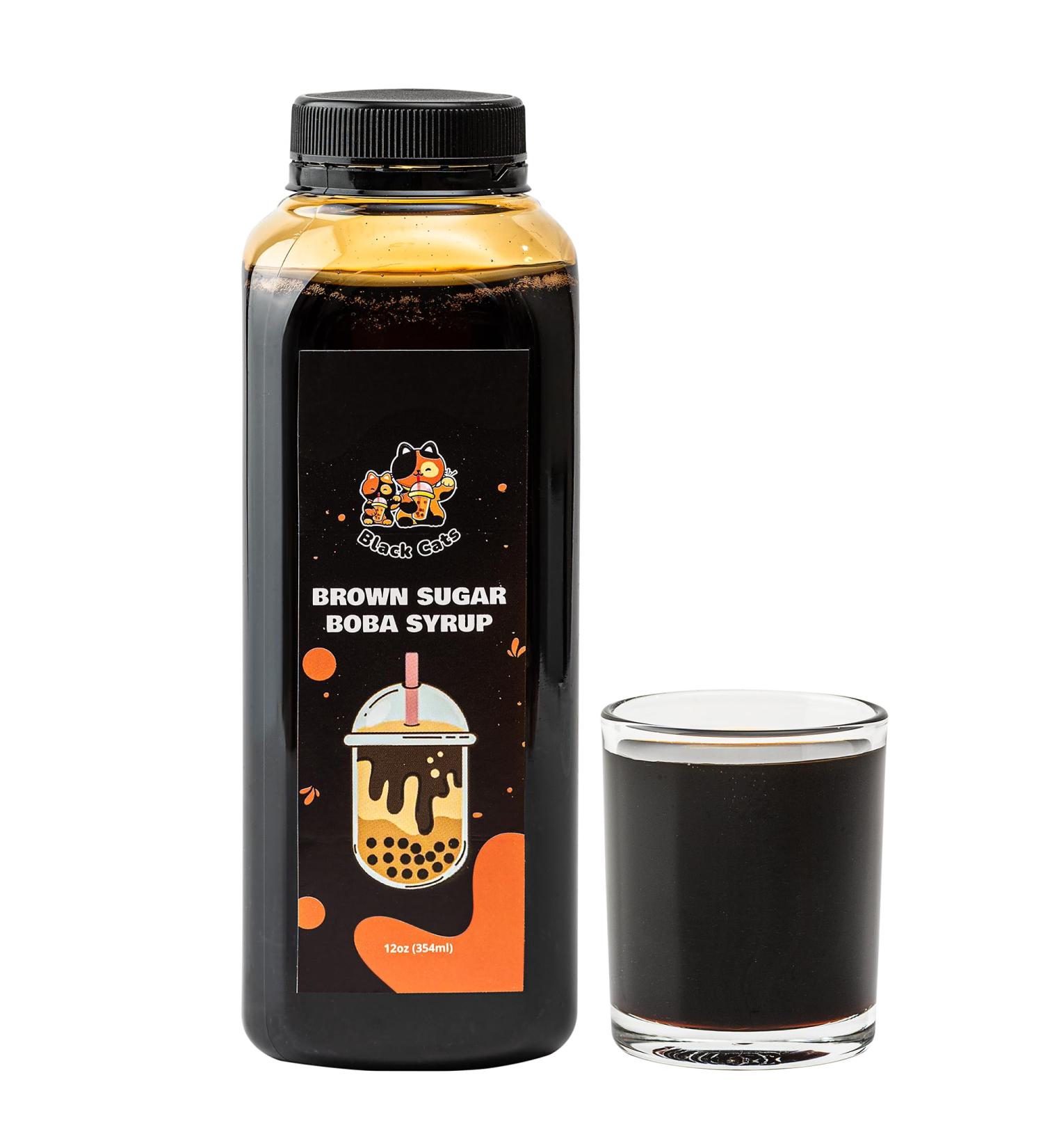 Syrup for Bubble Tea | 12 Ounces (354 ML) | Brown Sugar Boba Flavored Syrup for Tapioca Pearls and Desserts (Brown Sugar) - Buy Online on GoSupps.com